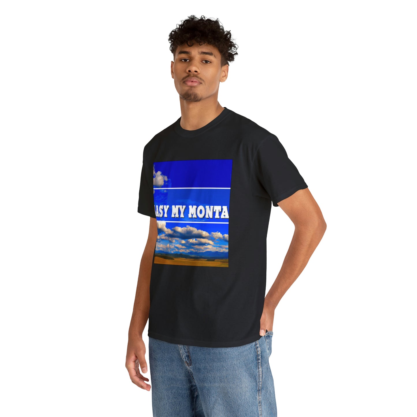 Big Sky Country is a term used to describe the regions of Montana, Idaho, and Wyoming in the United States. It is known for its wide-open spaces, majestic mountain ranges, deep canyons and abundant wildlife. The term " - T-shirt