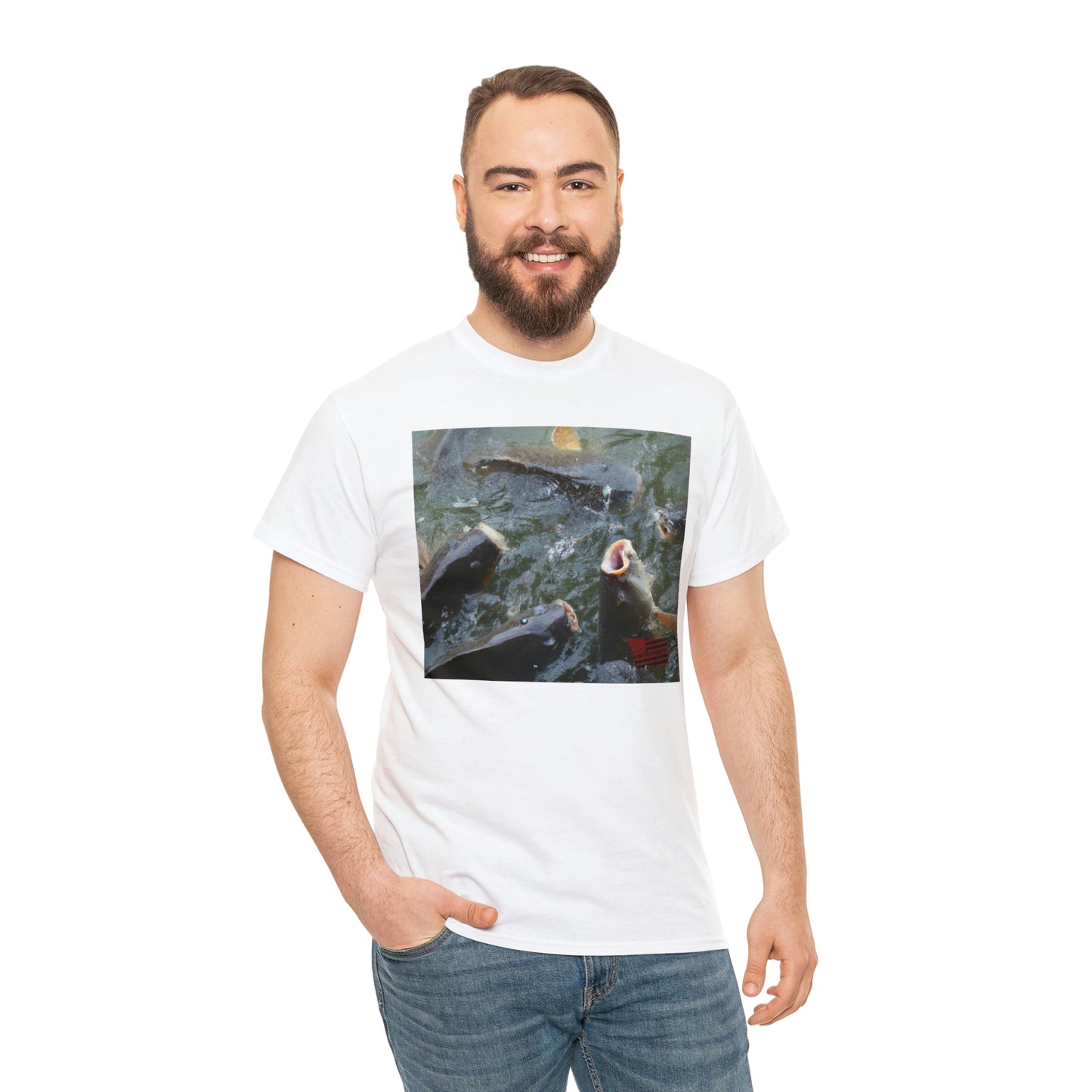 Capricorn Cholla, a freshwater species of cichlid that is native to Colombia and Panama. It has a flat body shape, black spots down its sides, and distinctive coppery-yellow fins. It is a highly - Tshirt