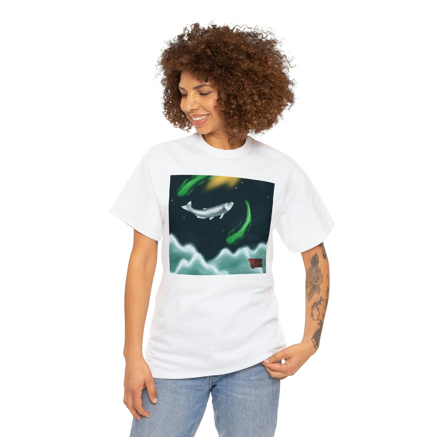 Blizzardfish – a hardy fish with bright yellow and blue stripes along its body and a stark white underbelly. It is native to cold waters and tolerates very low temperatures with ease. - Tshirt