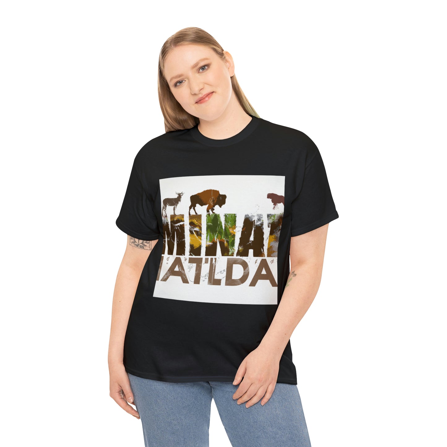 The wildlife of Montana is typically associated with the western United States. Common species include elk, mule deer, moose, bison, black bear, white-tailed deer, pronghorn, bighorn sheep, cougars - T-shirt