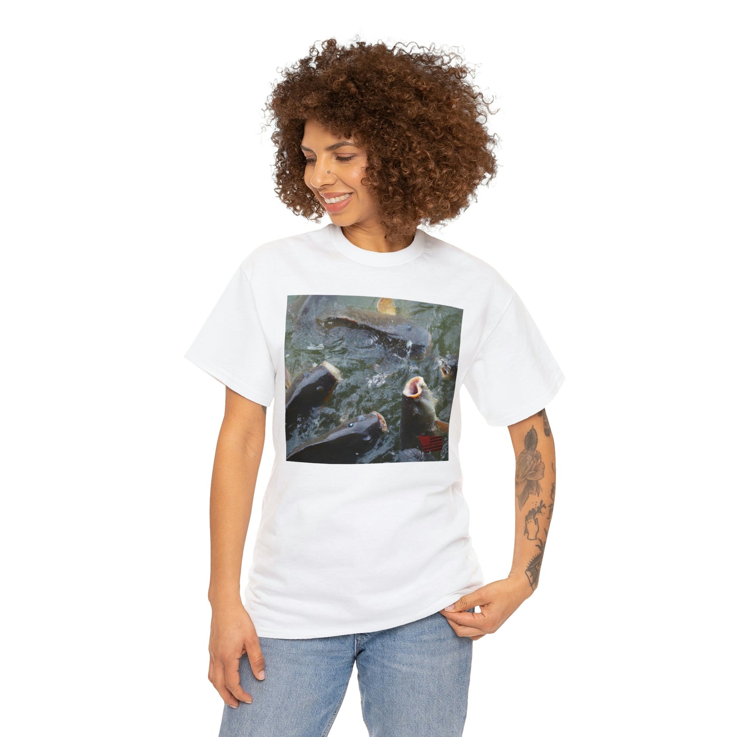 Capricorn Cholla, a freshwater species of cichlid that is native to Colombia and Panama. It has a flat body shape, black spots down its sides, and distinctive coppery-yellow fins. It is a highly - Tshirt