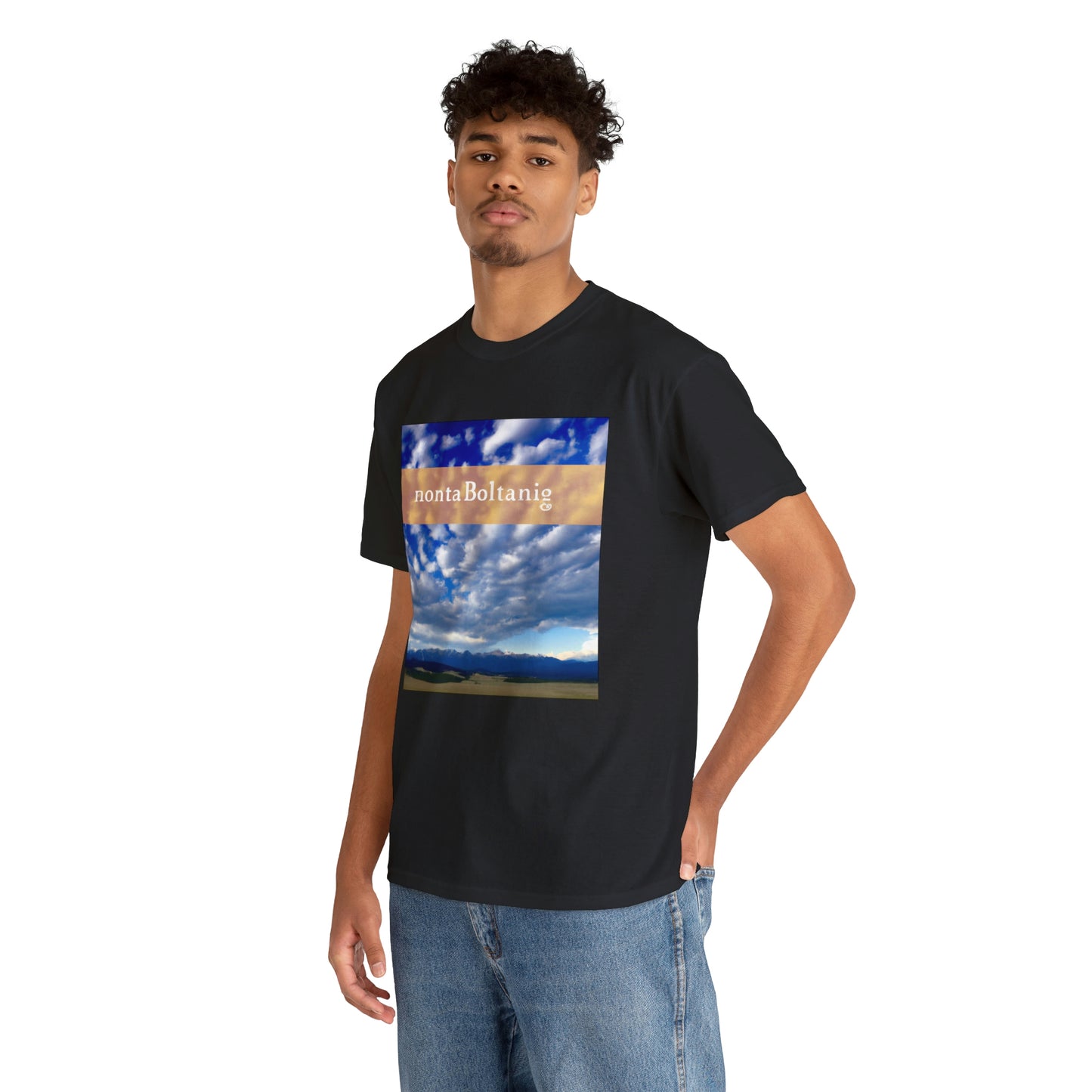 Big Sky Country is a nickname given to the US state of Montana. It is derived from the state's wide open spaces and views of its dramatic landscape. Montana is known for its majestic mountains, expansive plains, glimmering lakes and rivers - T-shirt