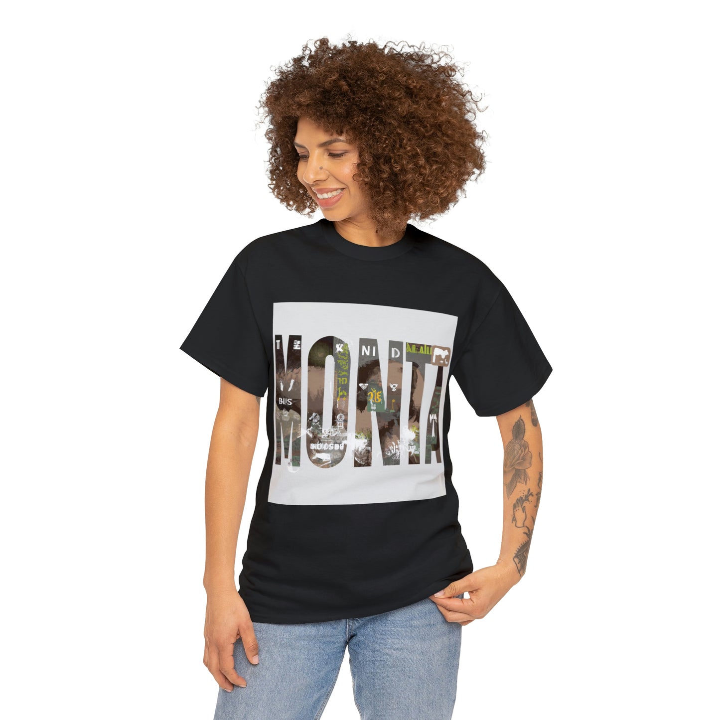 Montana is home to a diverse array of wildlife, including elk, mule deer, white-tailed deer, pronghorn antelope, bighorn sheep, mountain goats, moose, bison, wolves, black bears - T-shirt