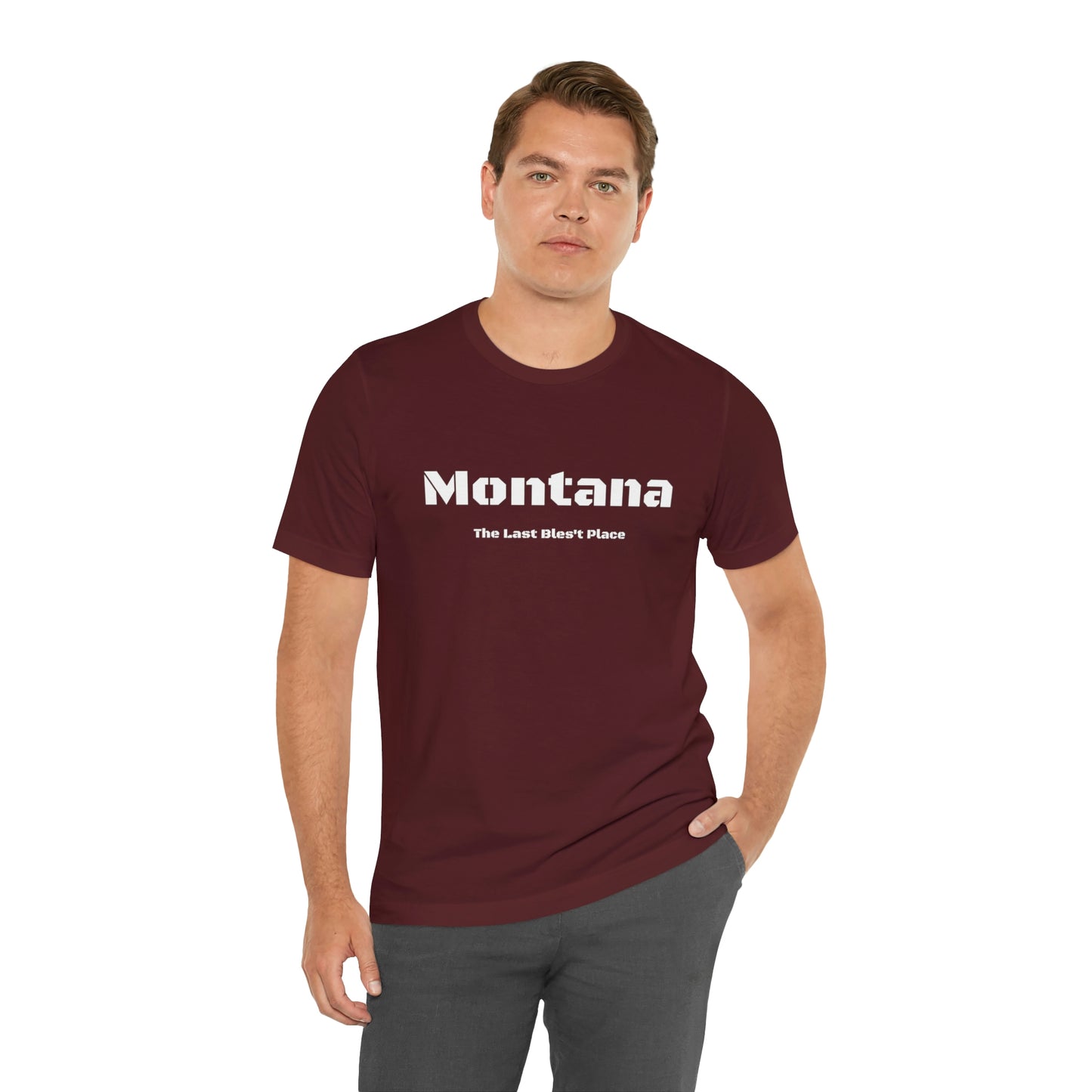 "Montana The Last Bles't Place" Black Ops Unisex Jersey Short Sleeve Tee