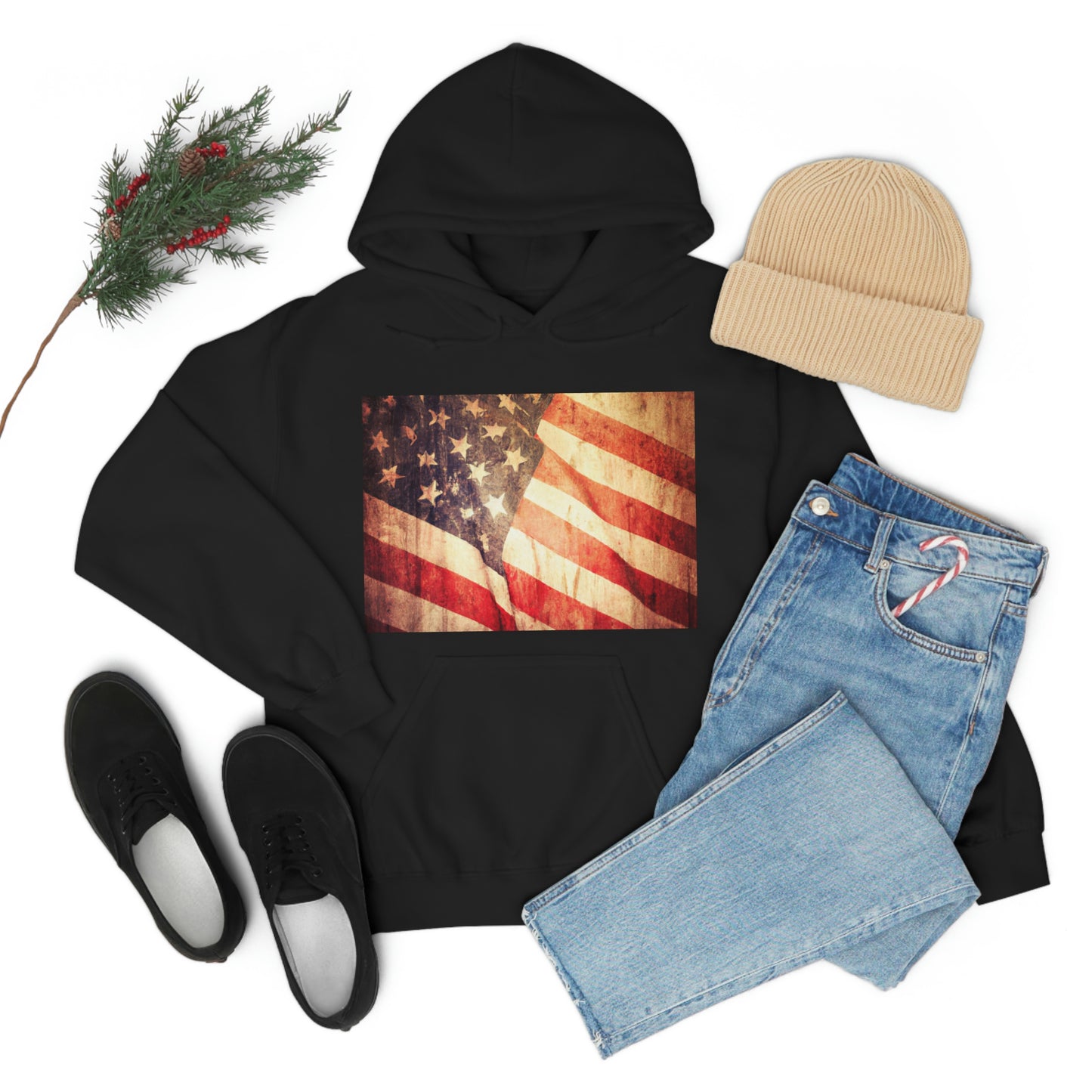 "The American flag represents the undeniable spirit of our nation: resilience, strength, and power. It is a symbol of our freedom and American values." ~ Unknown - Hoodie