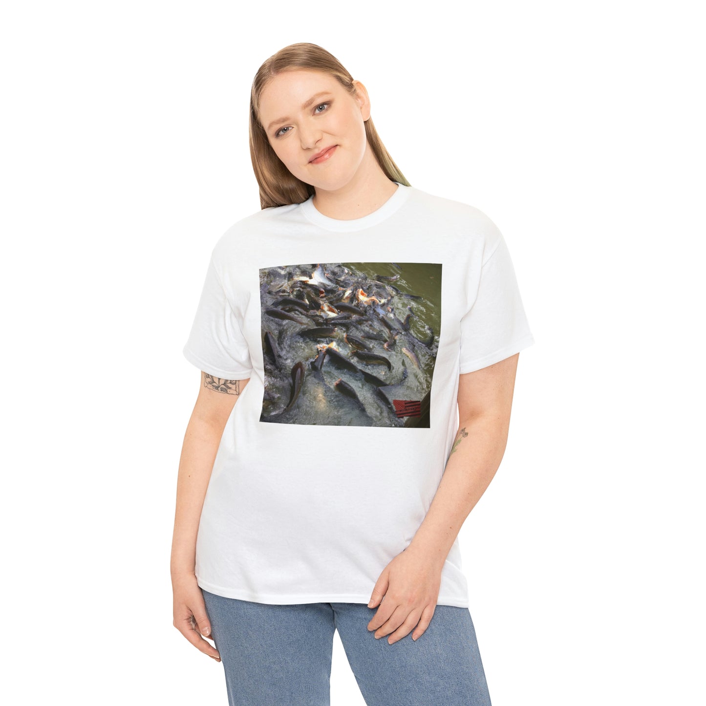 Merlefin Trout! This selectively bred fish originated in Norway and combines bold marbling of grey and white along with a vivid blue, creating an aesthetically stunning fish. It is a hardy freshwater species with a curious, playful personality. - Tshirt