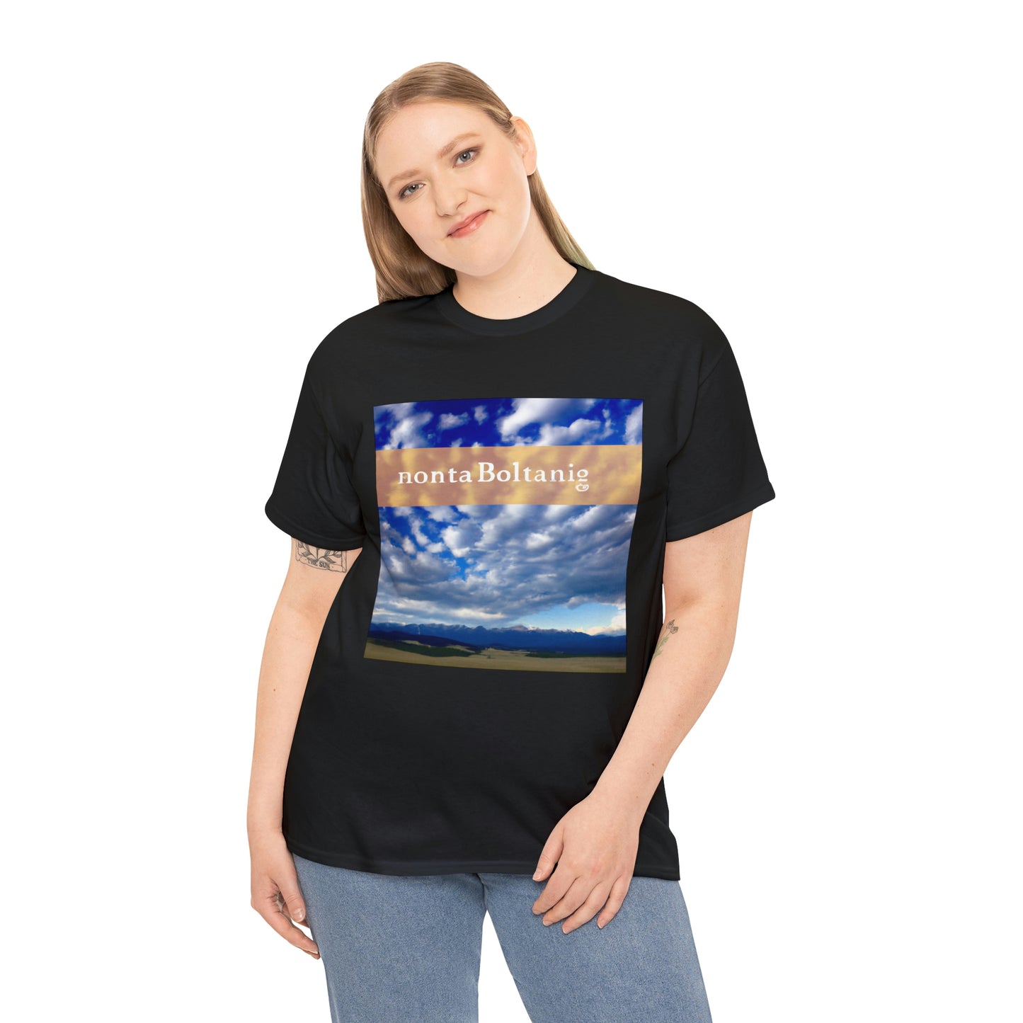 Big Sky Country is a nickname given to the US state of Montana. It is derived from the state's wide open spaces and views of its dramatic landscape. Montana is known for its majestic mountains, expansive plains, glimmering lakes and rivers - T-shirt