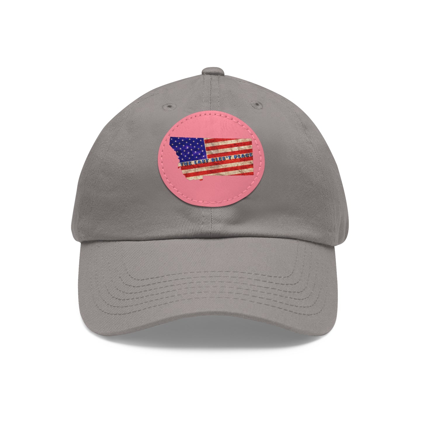 Dad Hat with Leather Patch (Round)