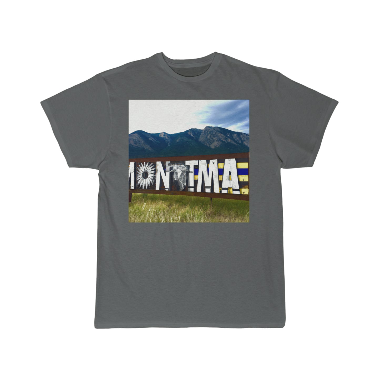 The Rocky Mountains are the largest mountain range in Montana. Other major mountain ranges in Montana include the Bitterroot Mountains, the Sioux Fork Divide, the Beartooth Mountains, and the Wallowa Mountains. - Tshirt