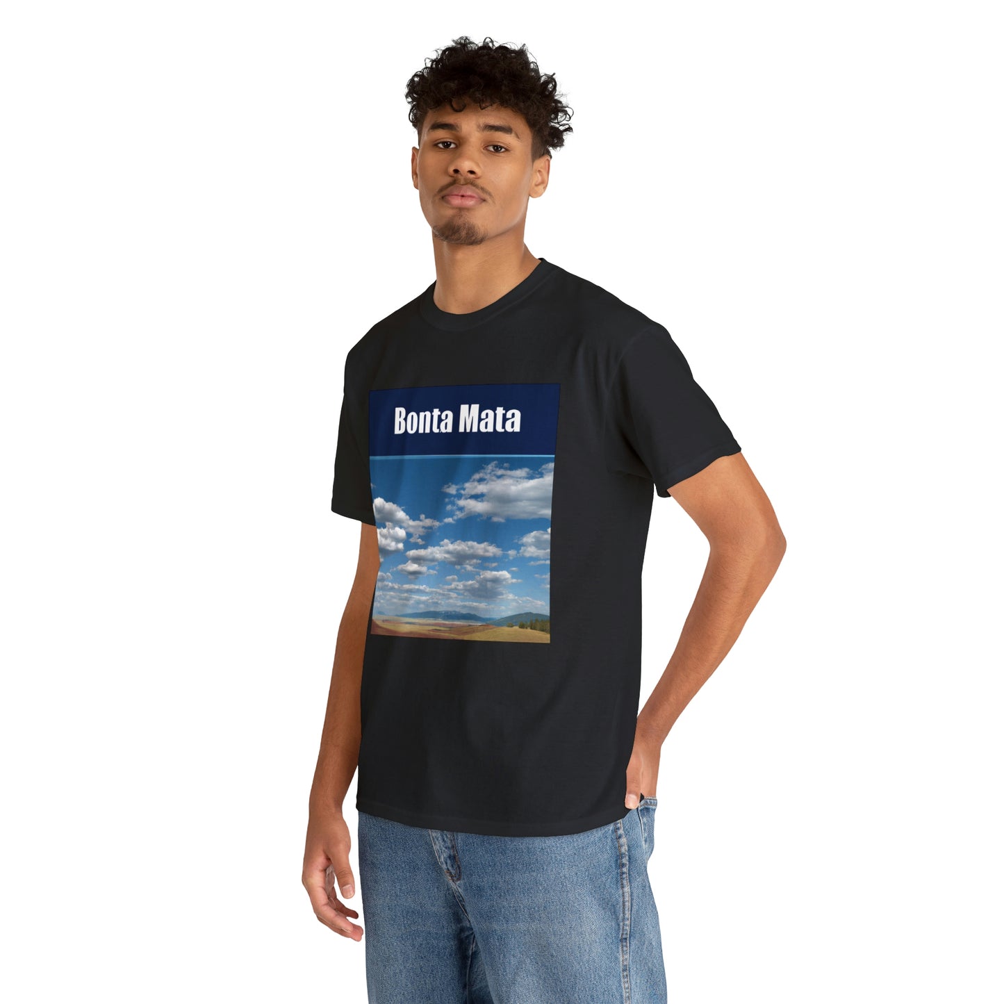 "

Montana is commonly referred to as "Big Sky Country" because of its dramatic, expansive sky. This phrase has come to be closely associated with the state due to its big, beautiful, and blue sky. The wide-open landscape - T-shirt