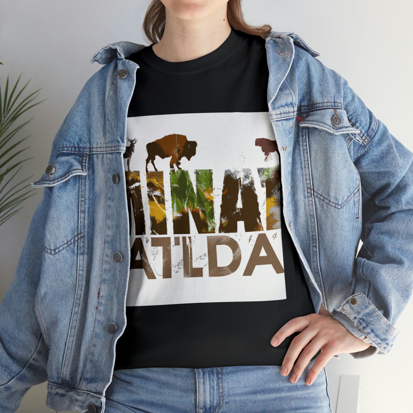 The wildlife of Montana is typically associated with the western United States. Common species include elk, mule deer, moose, bison, black bear, white-tailed deer, pronghorn, bighorn sheep, cougars - T-shirt