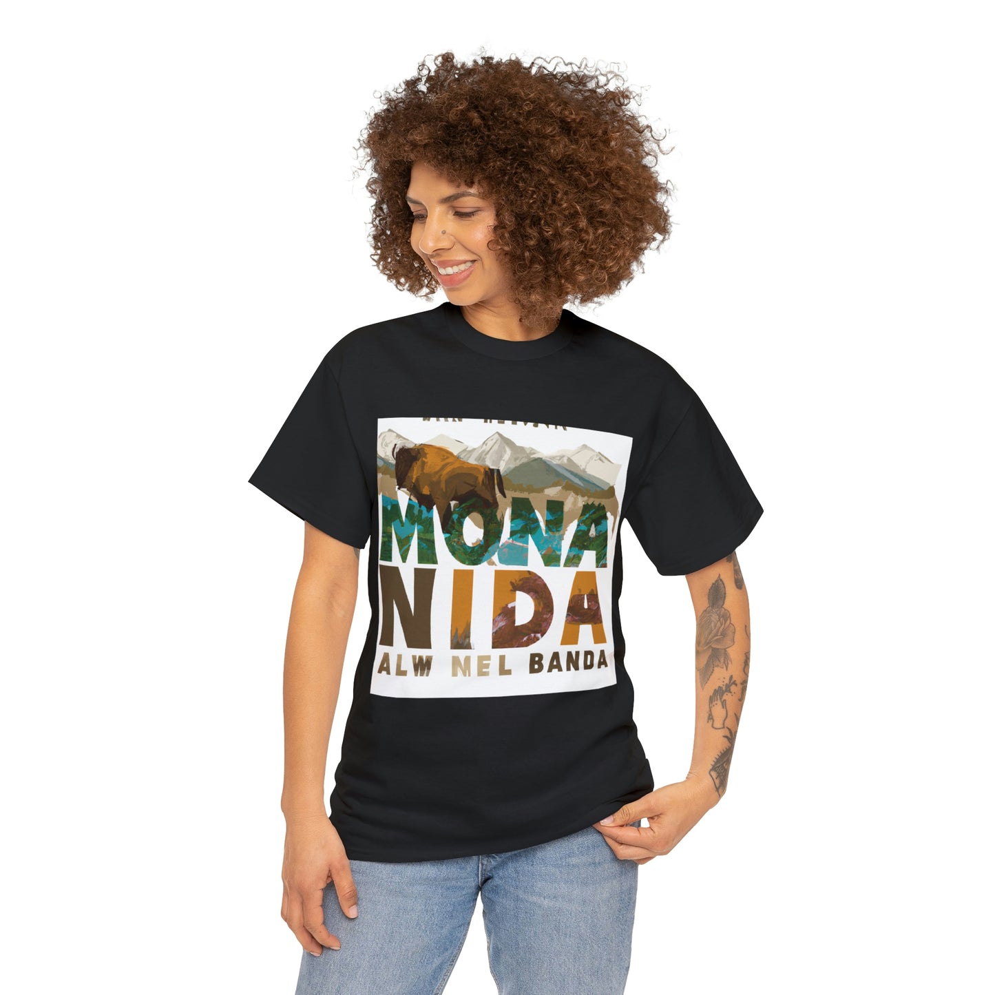 Montana's wildlife is diverse and abundant. Popular game animals in Montana include elk, bighorn sheep, mule deer, white-tailed deer, pronghorn, black bear, bison, moose, mountain goats, and - T-shirt