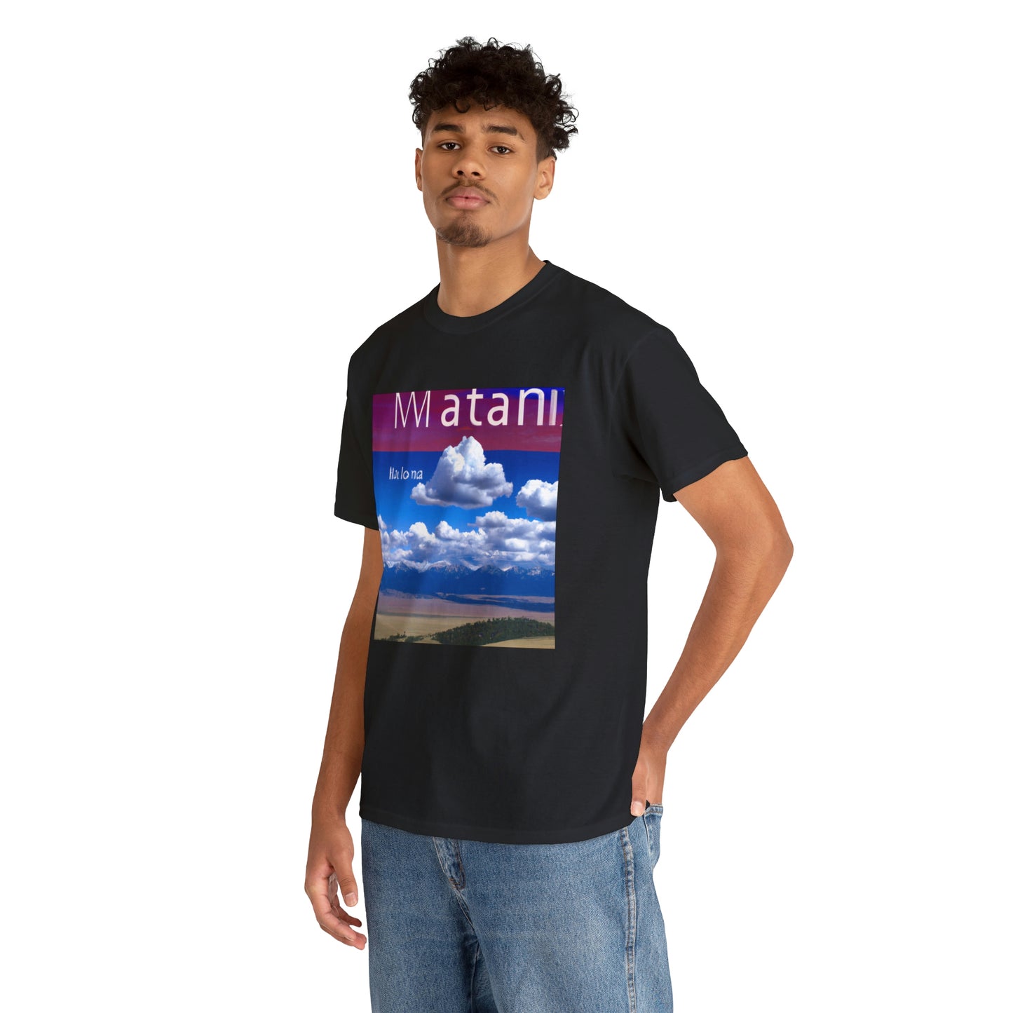 Big Sky Country is the nickname for the U.S. state of Montana, located in the northern Rocky Mountains. Montana is known for its spectacular natural beauty, vast open spaces, rolling mountains, and wide-open skies. The nickname - T-shirt