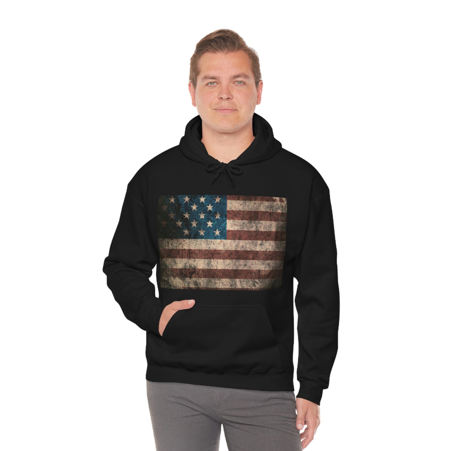 "I fervently believe that the principle and spirit of the American flag will live forever in the hearts of free men everywhere." - Dwight D. Eisenhower - Hoodie