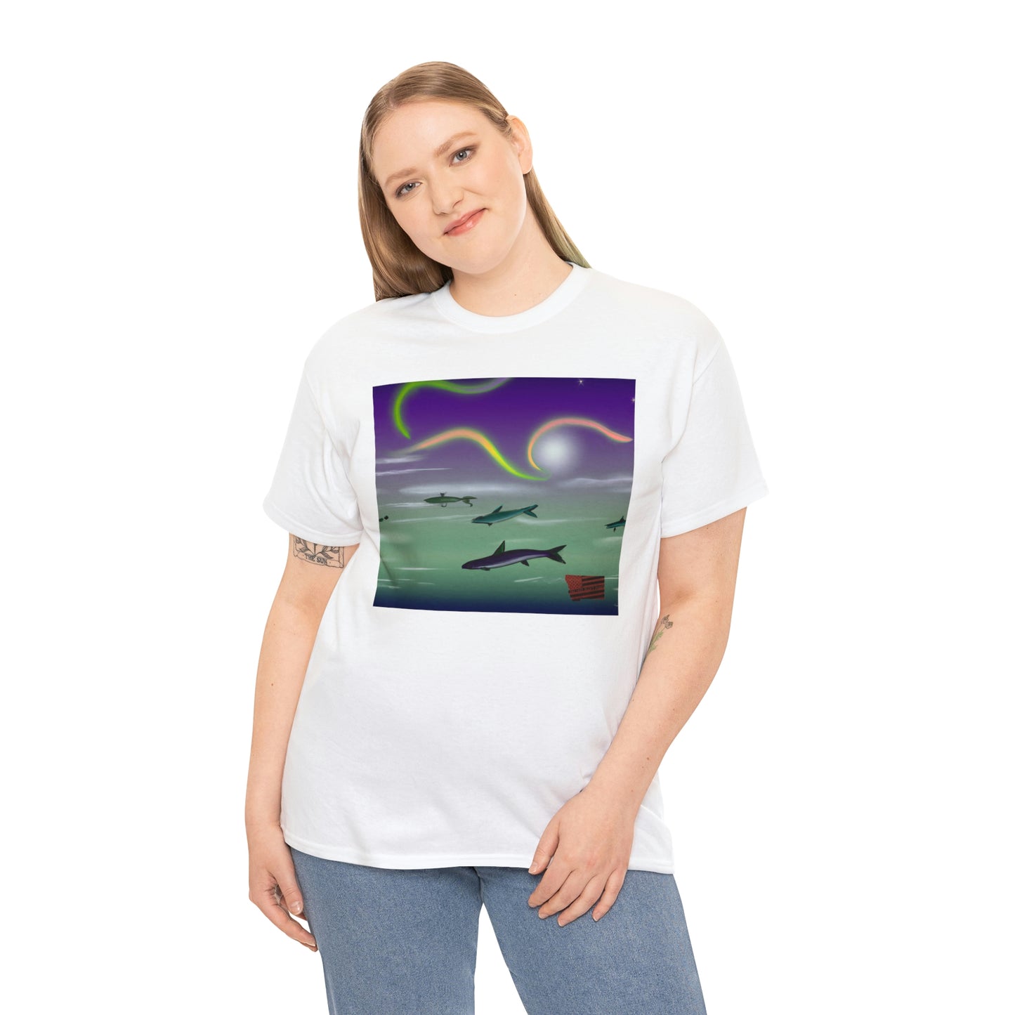 The Neon Blue Delta Fish - Tshirt