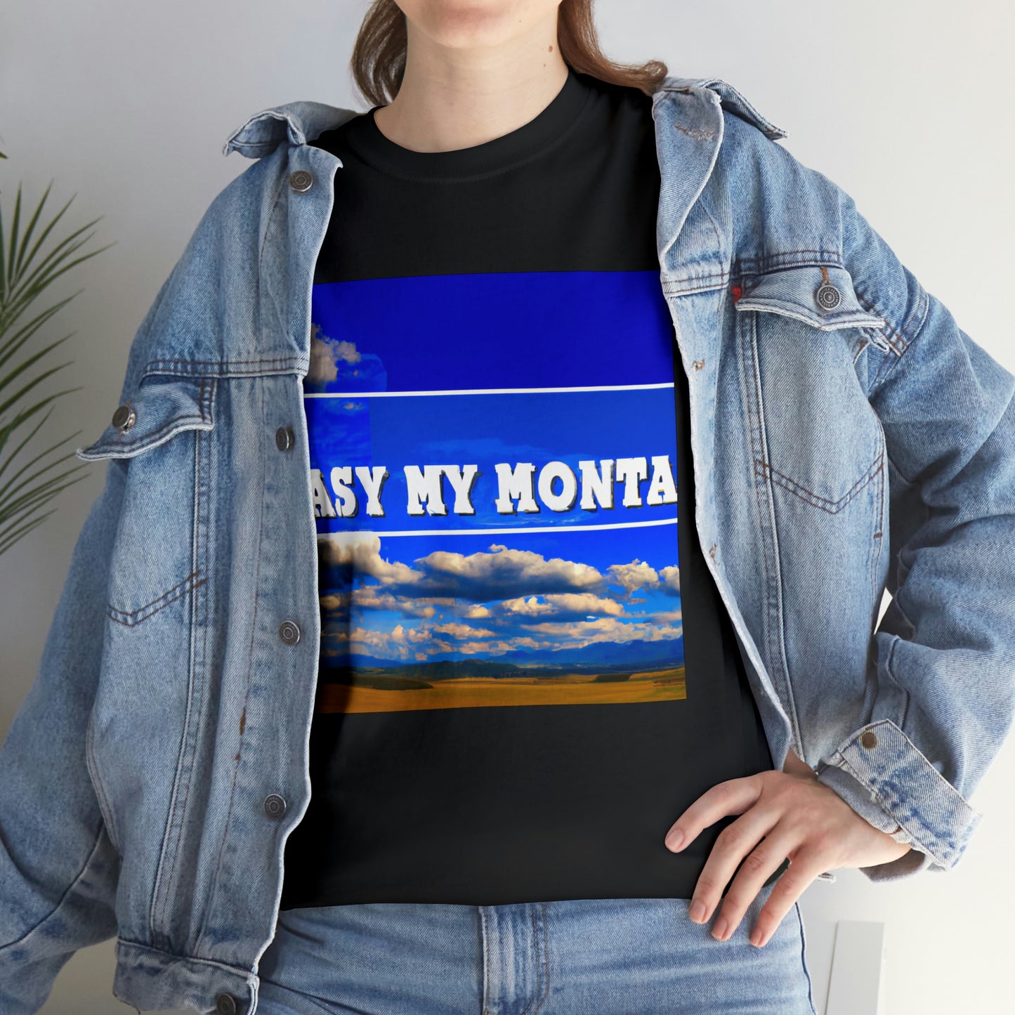 Big Sky Country is a term used to describe the regions of Montana, Idaho, and Wyoming in the United States. It is known for its wide-open spaces, majestic mountain ranges, deep canyons and abundant wildlife. The term " - T-shirt