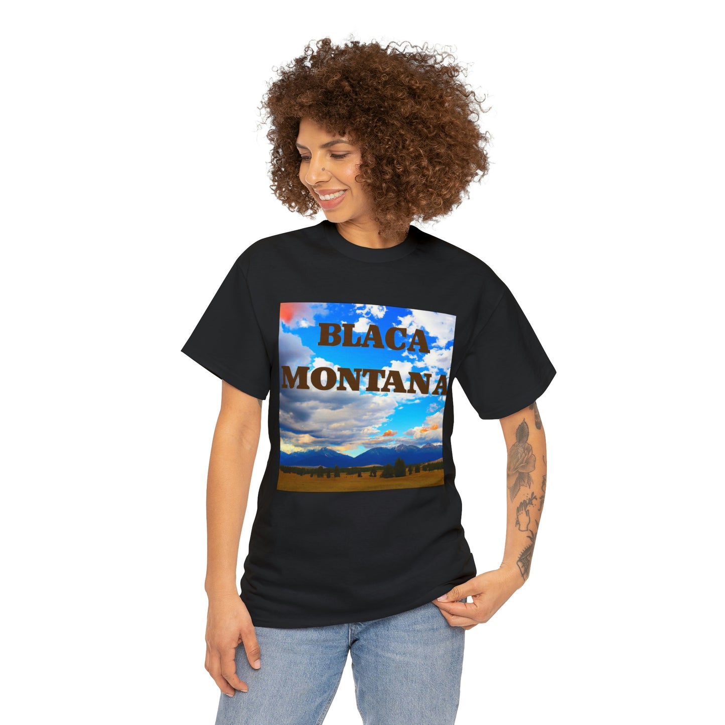 "

The phrase "Big Sky Country" is used to refer to the Northwestern part of the United States, usually Montana and Wyoming. It is primarily used to describe the region's expansive sky views and stunning landscapes. - T-shirt