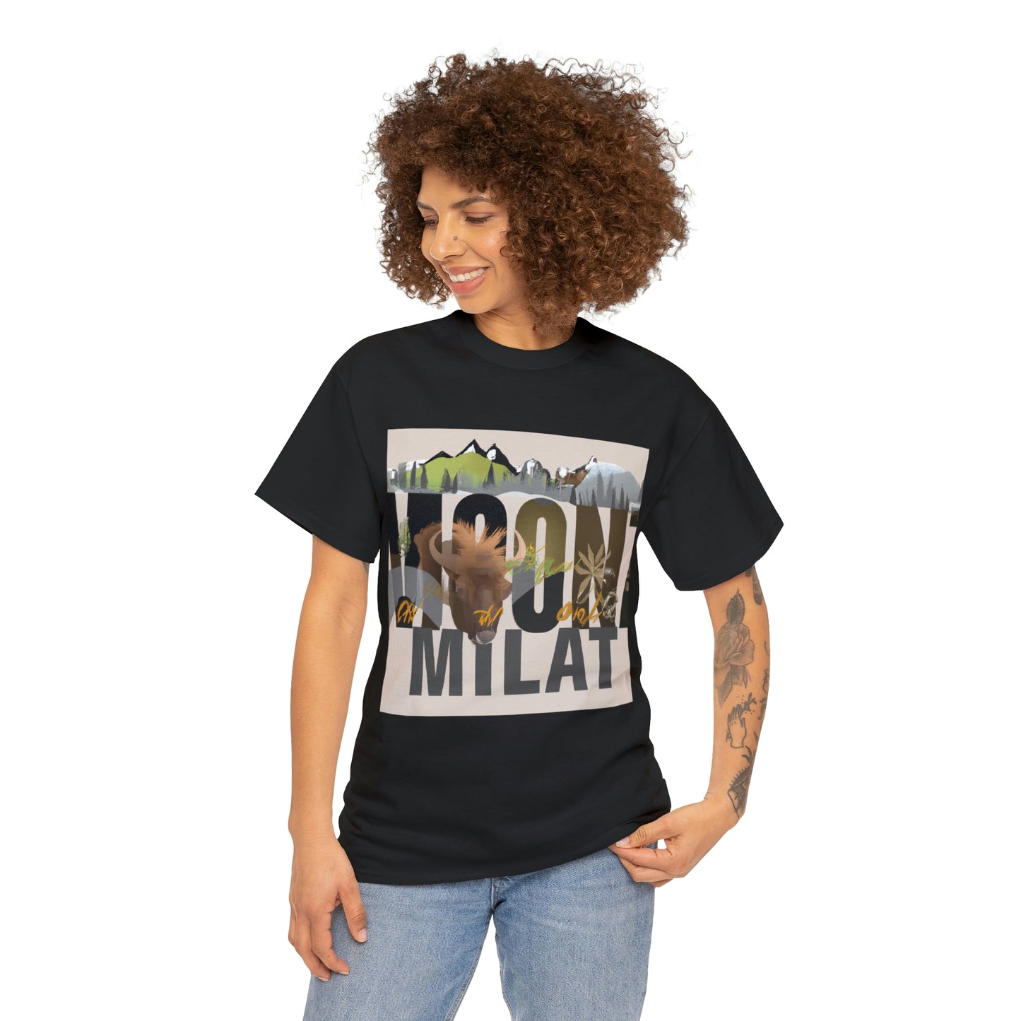 Montana has a wide variety of wildlife including deer, elk, antelope, black bears, mountain lions, bighorn sheep, coyotes, lynx, mountain goats, bison, wolves and wolverines. The state - T-shirt