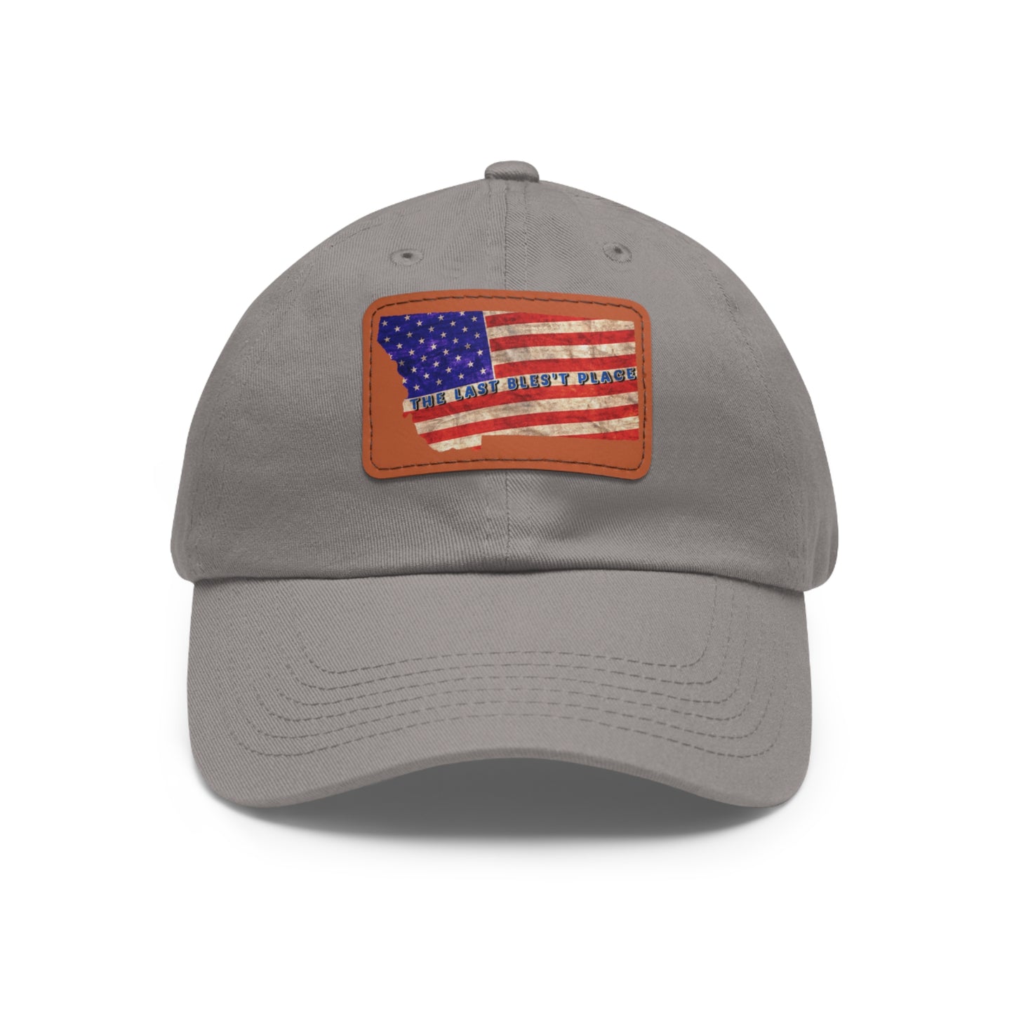 Dad Hat with Leather Patch (Rectangle)