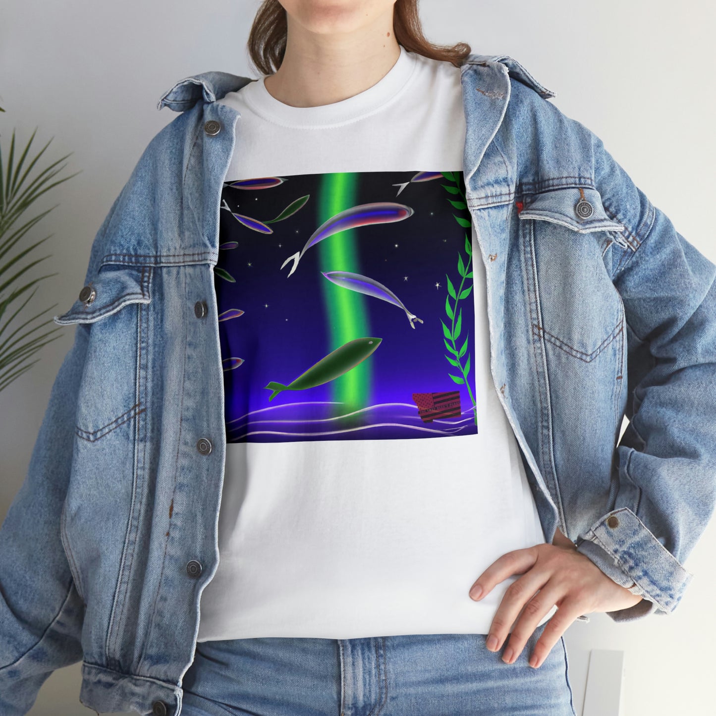 The Holographic Globe Fish! This breed has multi-faceted scales that look like jewels and iridescent opalescent coloring that creates a holographic effect! - Tshirt