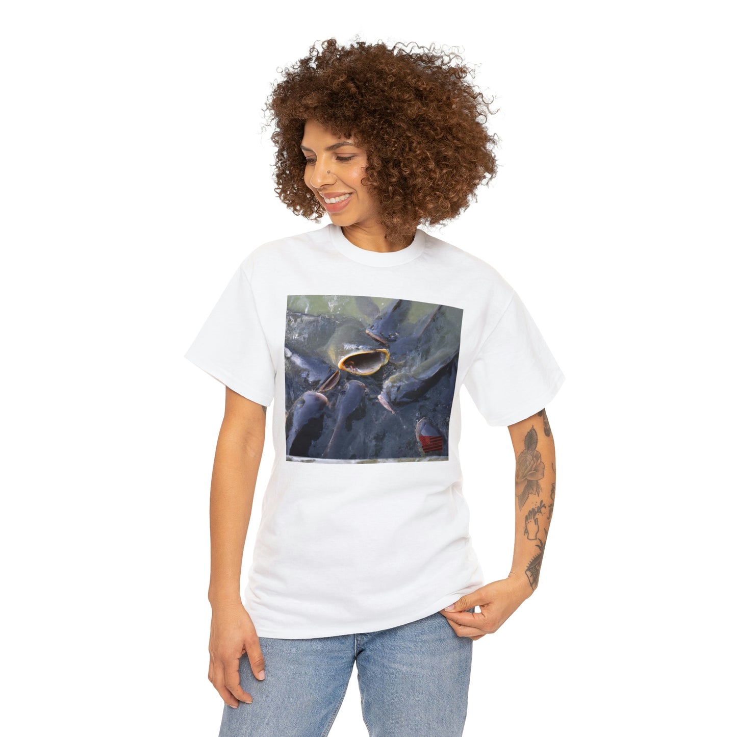 Blue Thunderfish. This breed has a vivid blue color pattern, a streamlined body shape, and electric feelers at the tip of its fins. It is a fascinating species, with a powerful swimming ability and a resistance to cold temperatures. - Tshirt