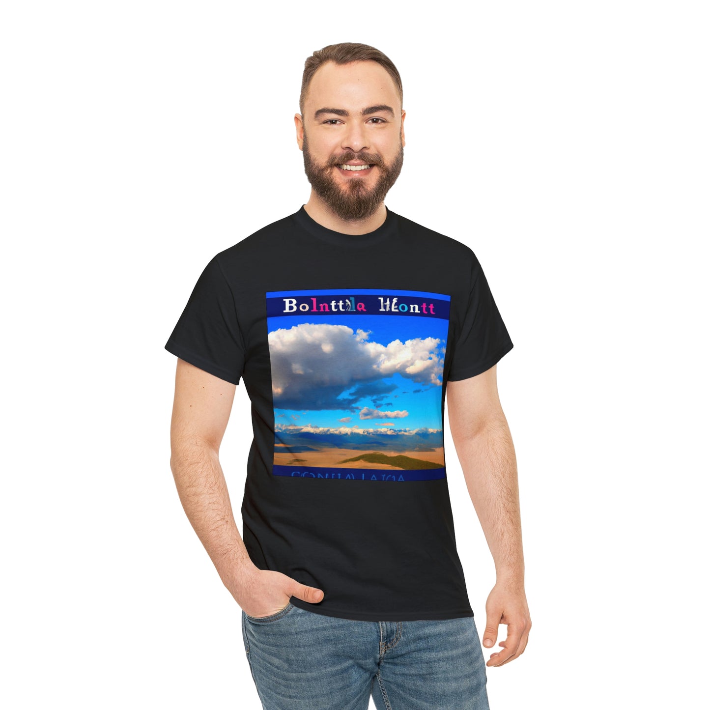 Big Sky Country is the nickname for the U.S. state of Montana. The moniker highlights the area’s wide open plains and vast mountain ranges, as well as its endless blue skies and unspoiled landscapes. Big Sky - T-shirt