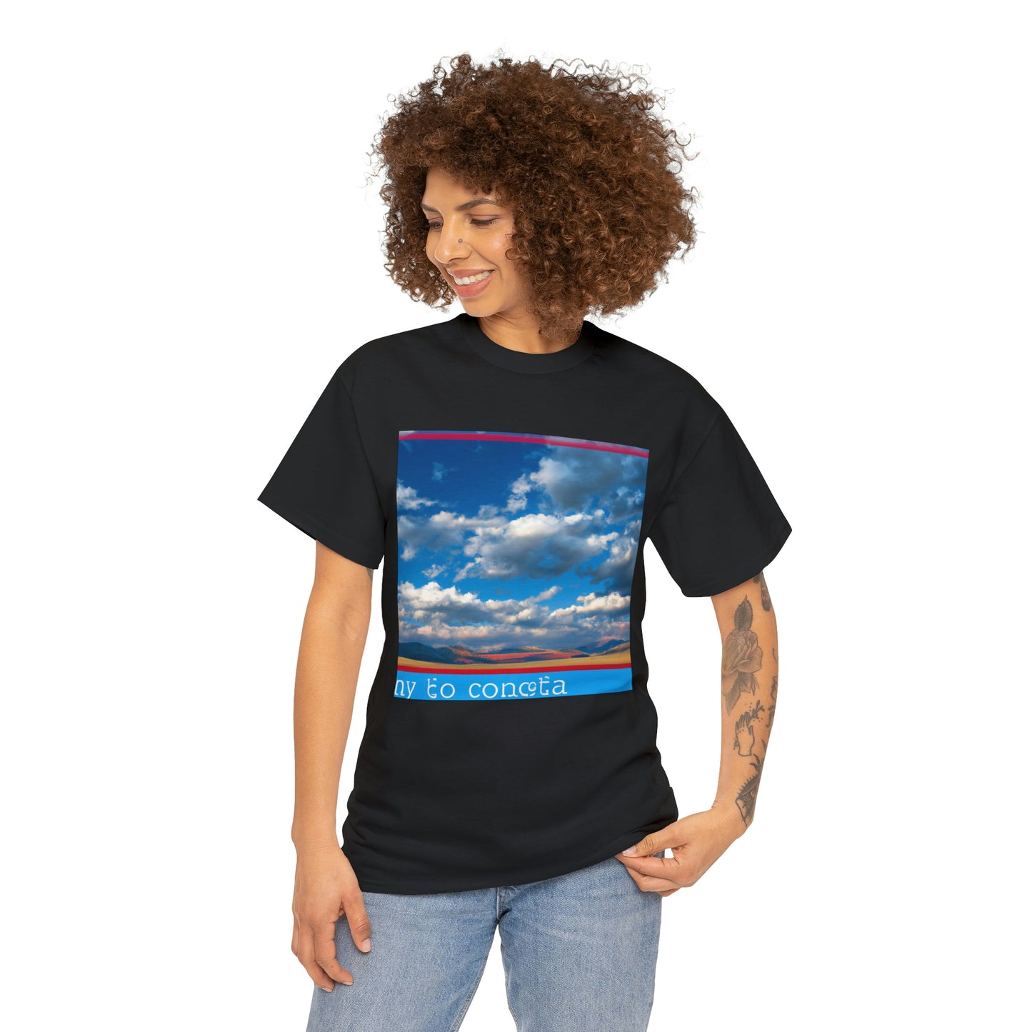 The term "Big Sky Country" is used to refer to the terrain and landscape of the states of Montana, Wyoming, Idaho, and parts of Colorado, Utah, South Dakota, and North Dakota in the American West. This area is known - T-shirt