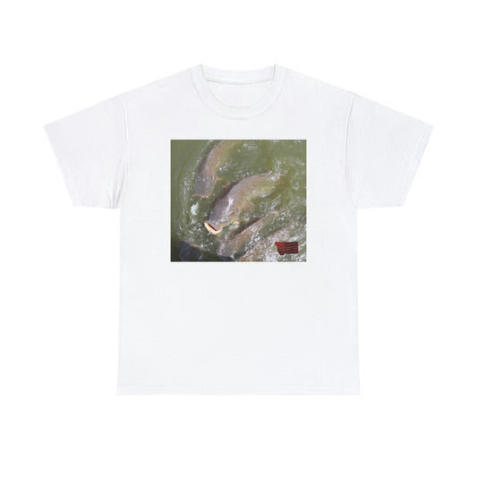 Aurora Shimmerfish - a tropical fish that has a unique combination of iridescent white, pink and blue coloring, and is known for its beautiful aura-like shimmering light displays. - Tshirt