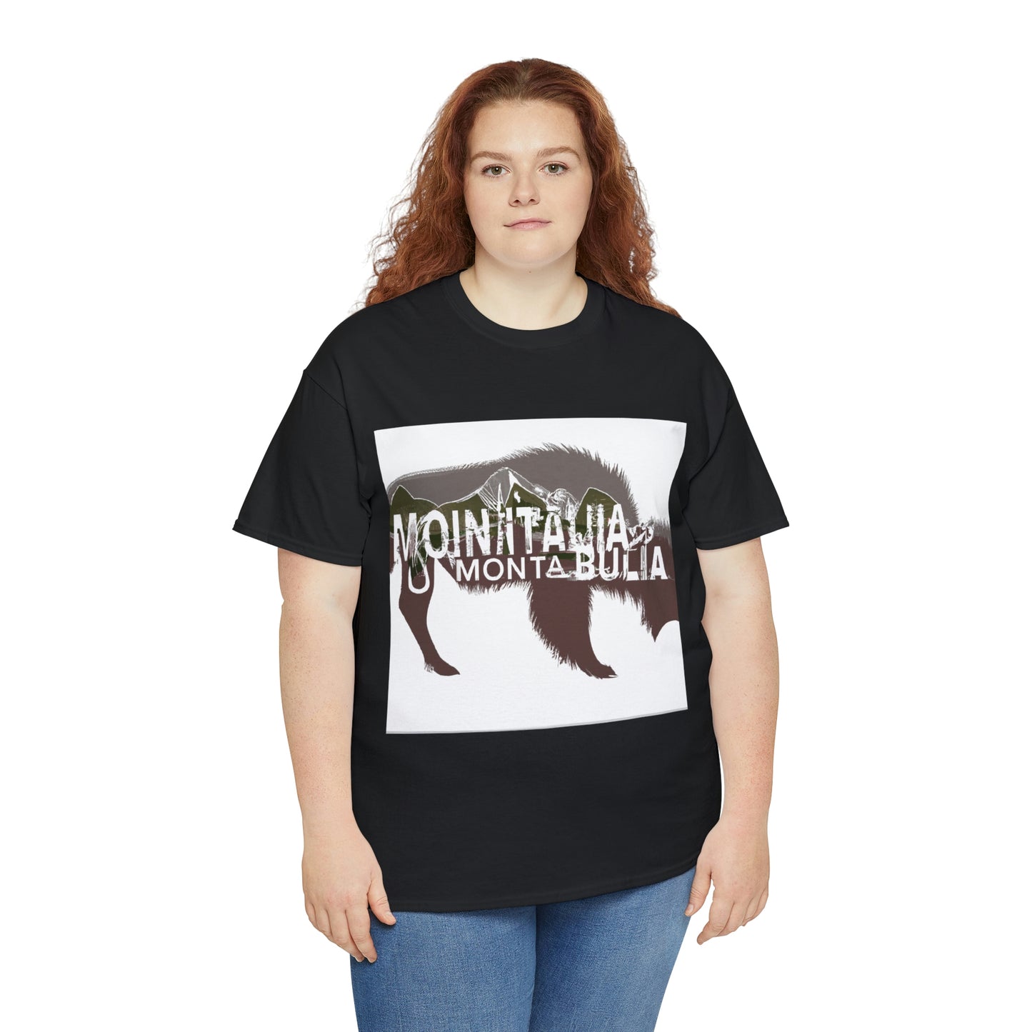 The wildlife in Montana consists of black bear, grizzly bear, elk, bison, moose, mule deer, white-tailed deer, pronghorn, mountain goat, bighorn sheep, cougar, gray wolf - T-shirt