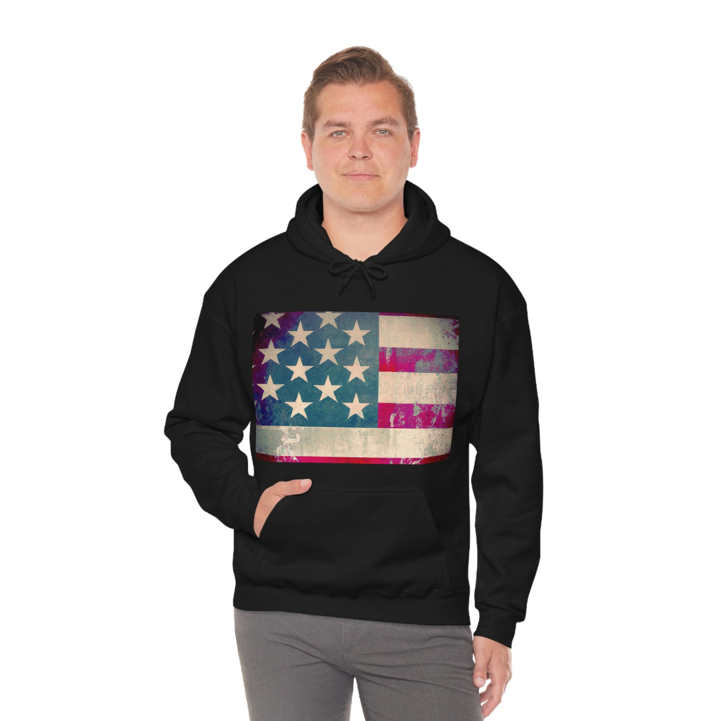 "The bright stars and bold stripes of our flag represent the courage and determination of our people." - Charles B. Rangel - Hoodie