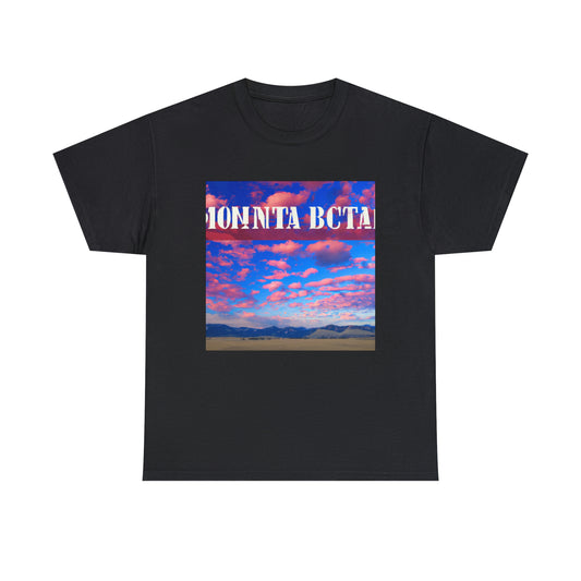 by Robert Plant

Oh, oh, the sky so clear so far and wide,
Bright stars in the night to light our ride,
Lovers in the morning side by side,
In Montana's big sky country.

Oh - T-shirt