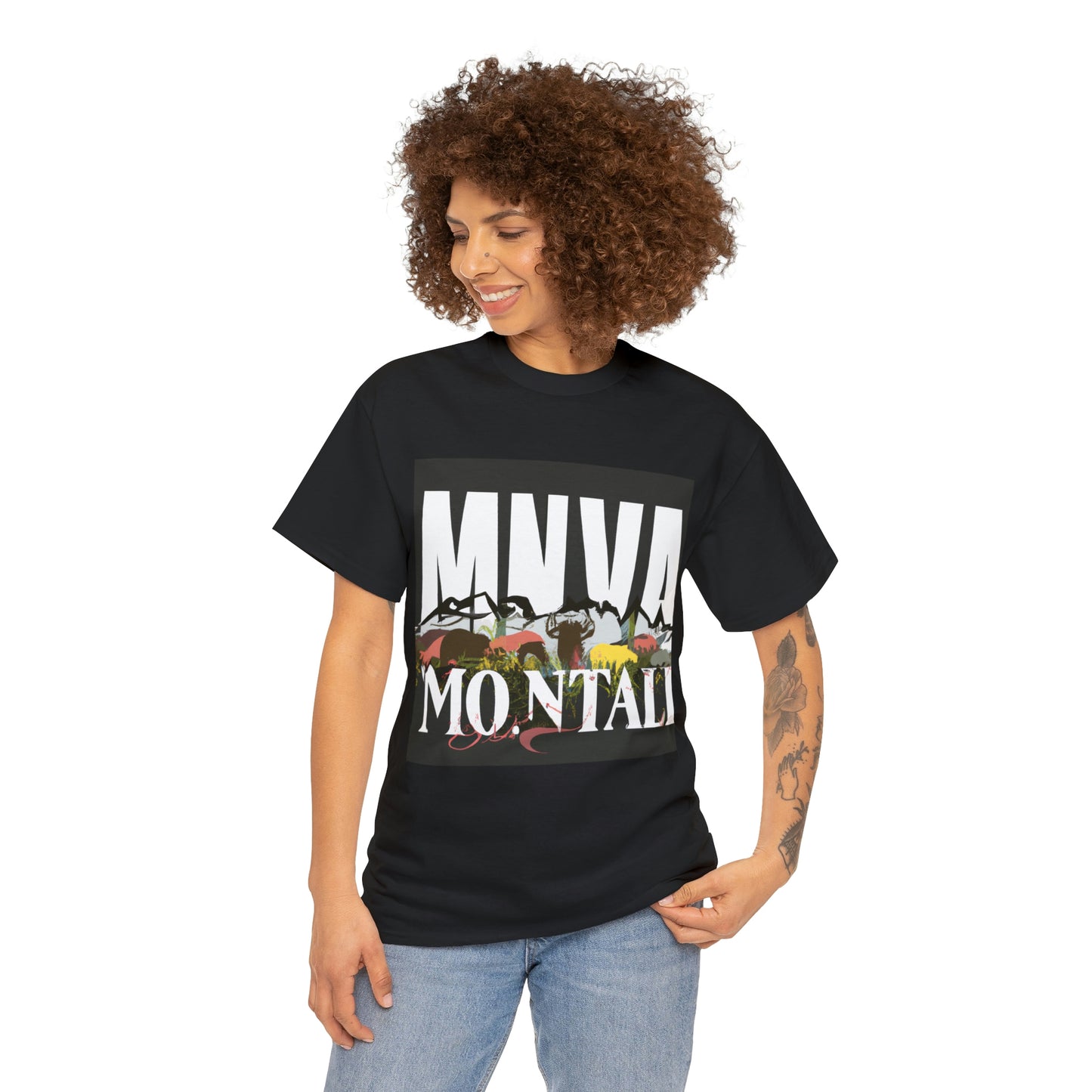 Native wildlife in Montana includes large and small mammals such as grizzly bears, wolves, bison, elk, pronghorn, moose, deer, bighorn sheep, otters, and wolverines; as well as - T-shirt