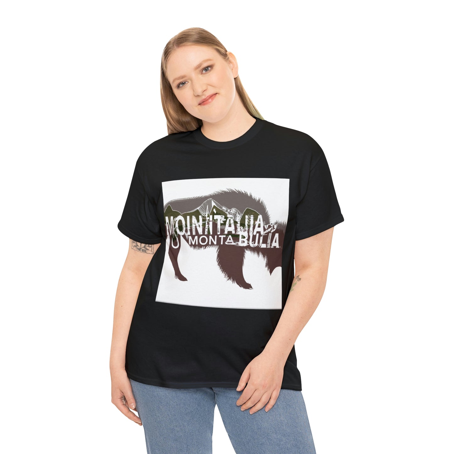 The wildlife in Montana consists of black bear, grizzly bear, elk, bison, moose, mule deer, white-tailed deer, pronghorn, mountain goat, bighorn sheep, cougar, gray wolf - T-shirt