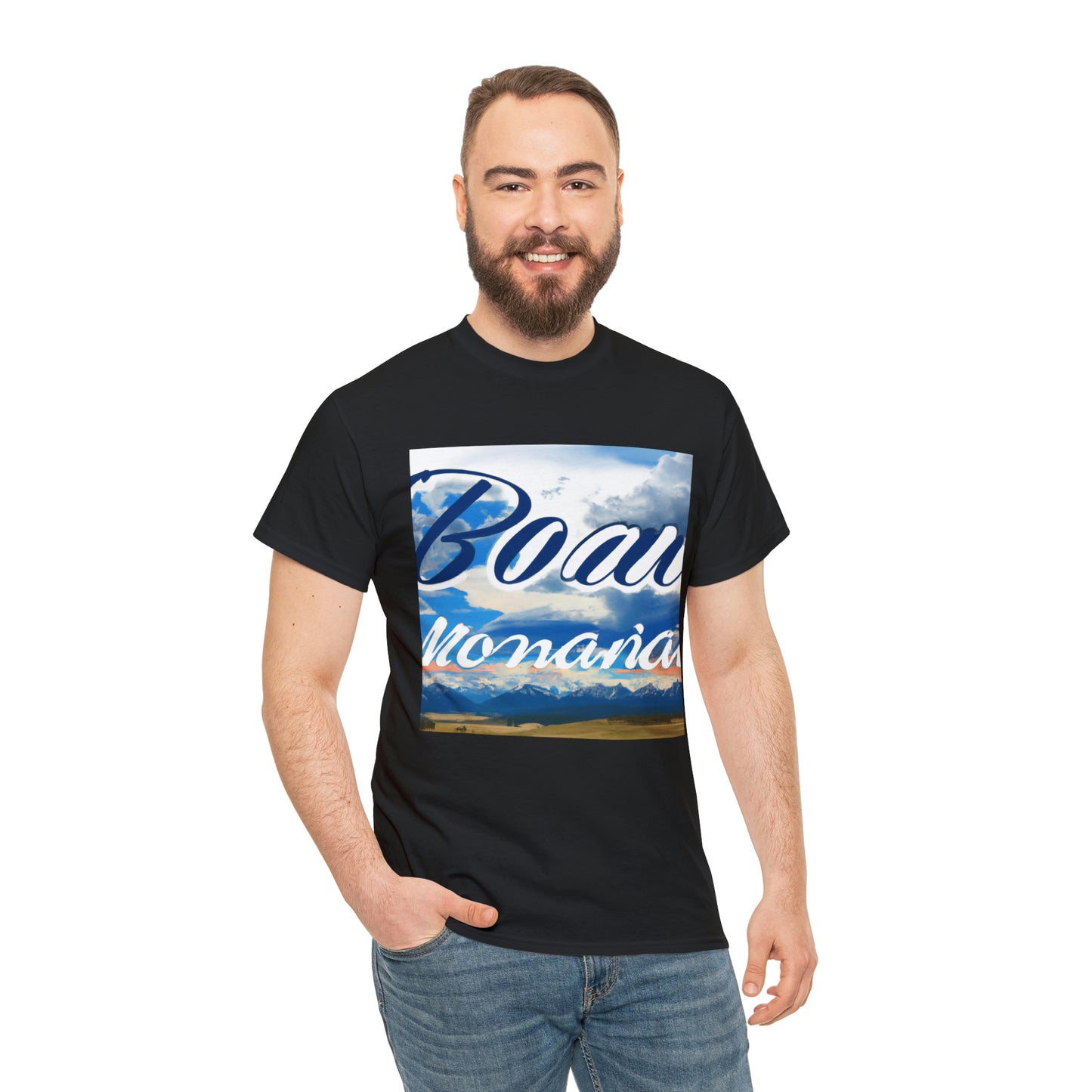 Big Sky Country is a nickname for the state of Montana in the United States. It is known for its wide open valleys, vast landscapes and awe-inspiring mountains. The nickname has been associated to the state due to its majestic views of - T-shirt