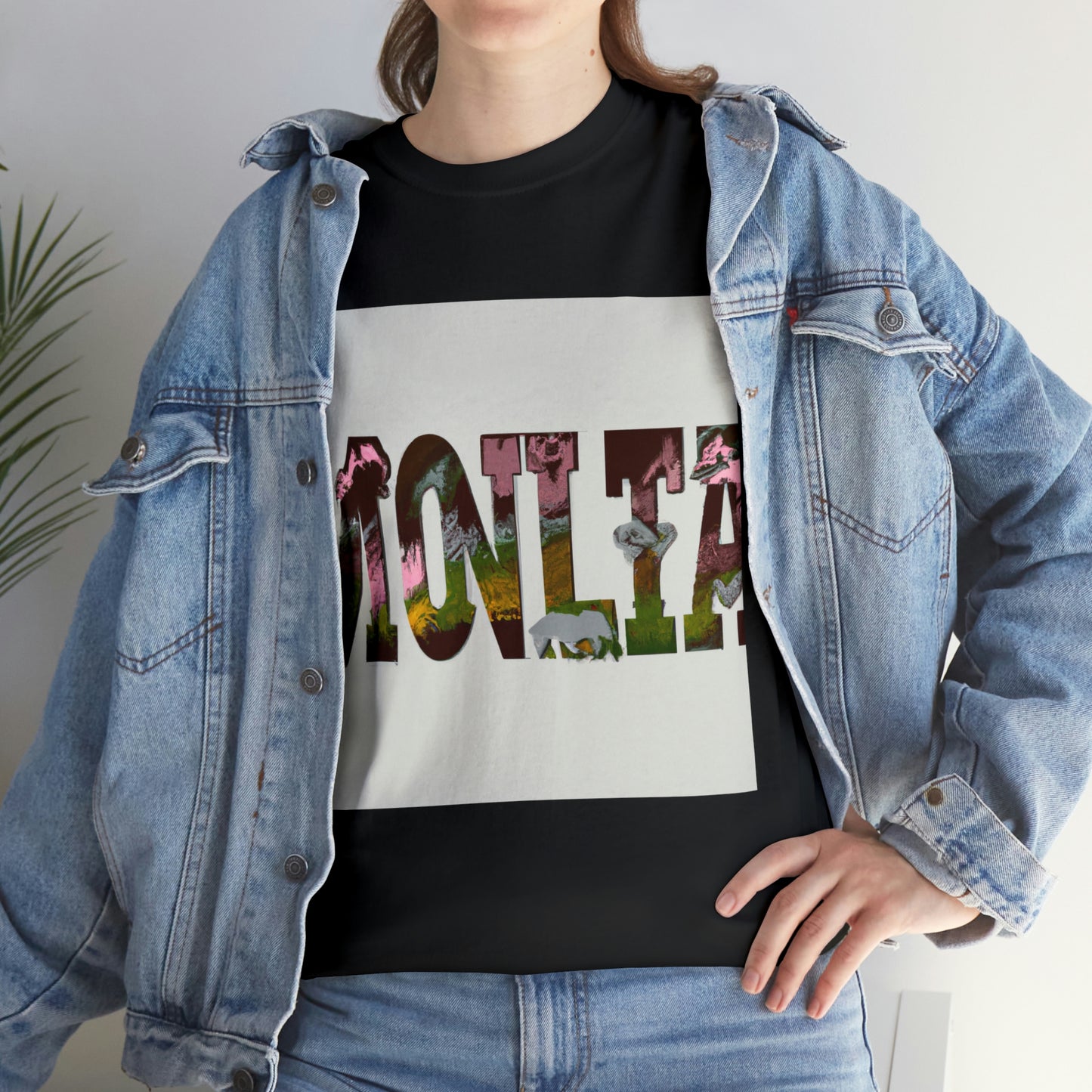 I

Montana's wildlife includes a wide variety of species, including elk, mule deer, bighorn sheep, antelope, white-tailed deer, black bear, mountain goat, wolverine, bald and golden eagles - T-shirt