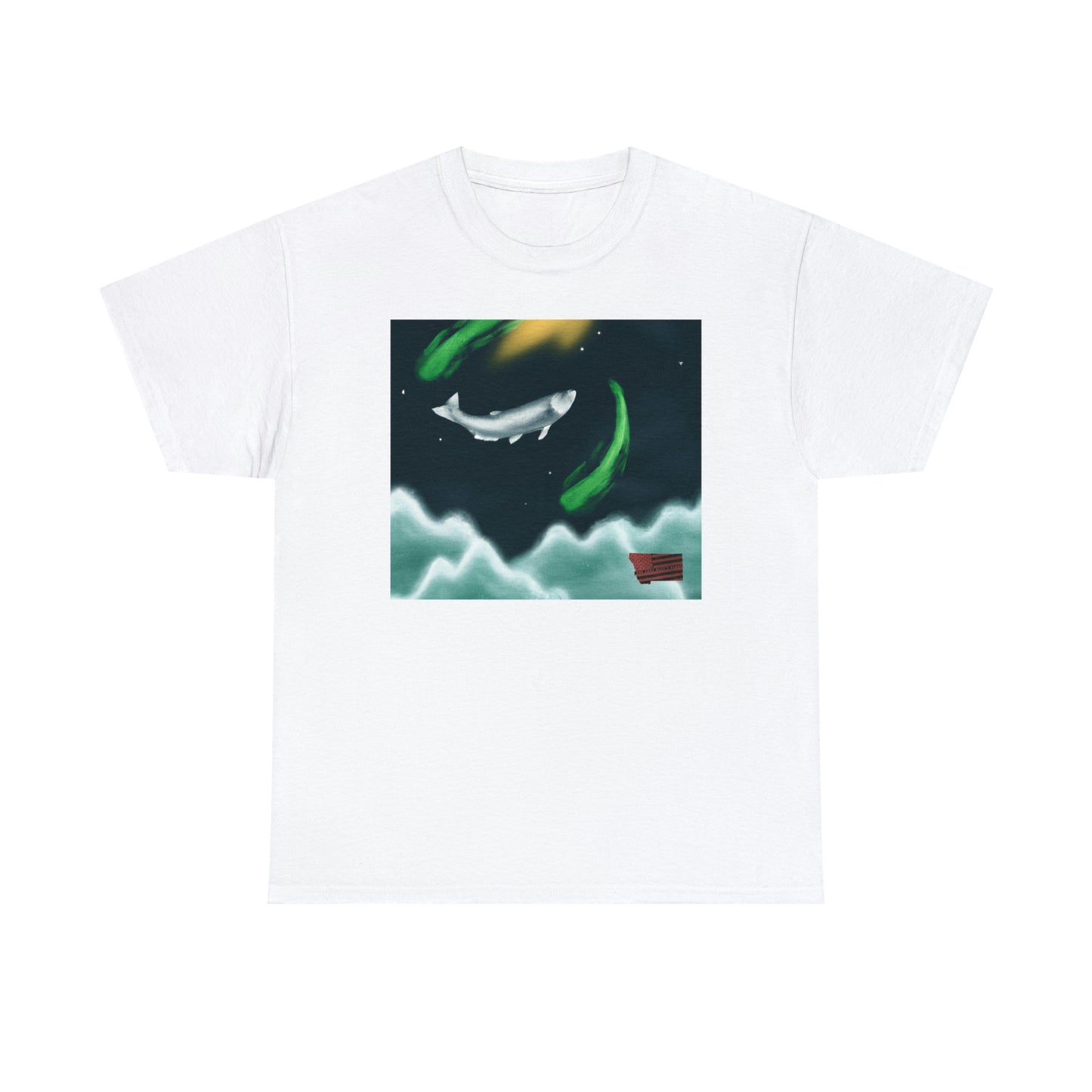 Blizzardfish – a hardy fish with bright yellow and blue stripes along its body and a stark white underbelly. It is native to cold waters and tolerates very low temperatures with ease. - Tshirt