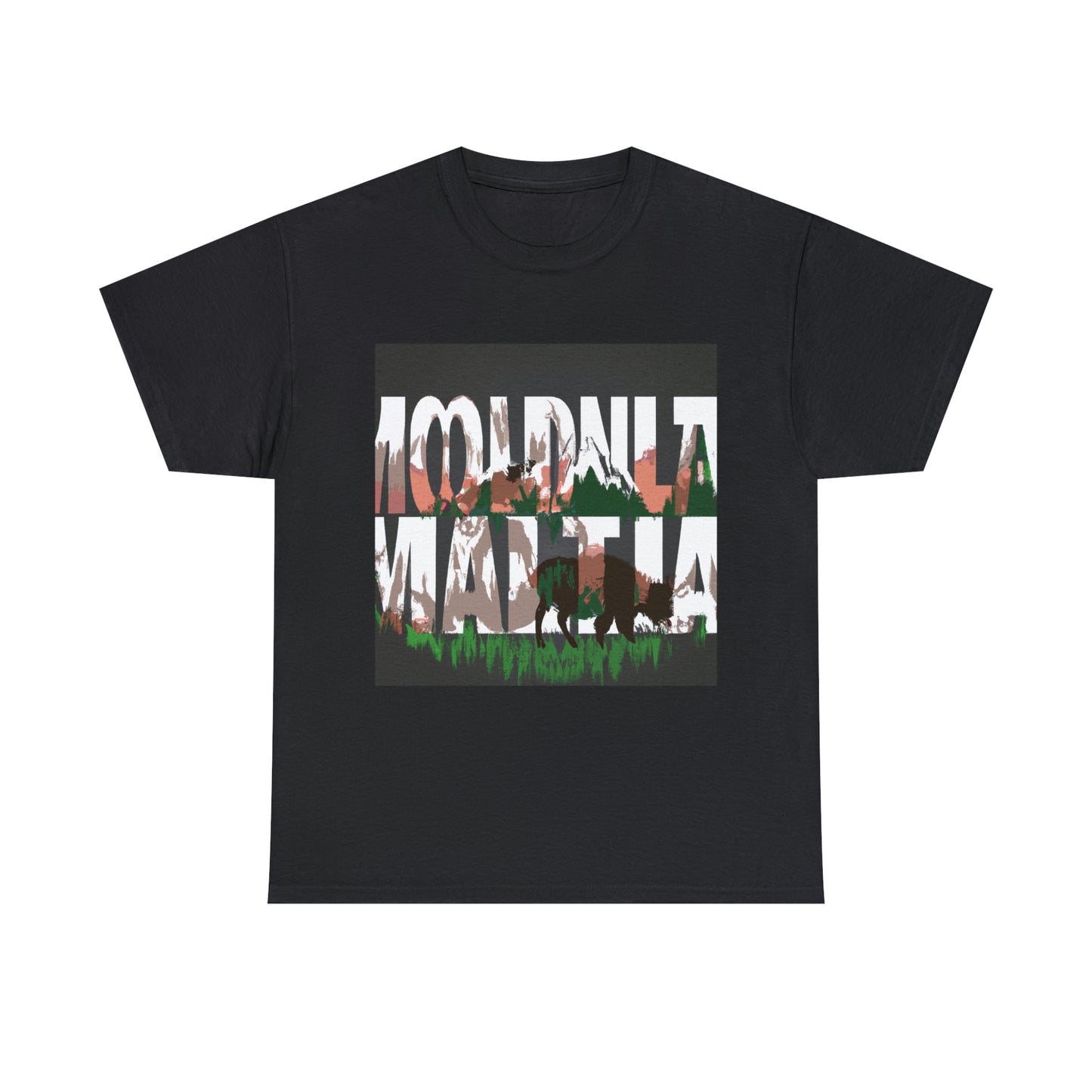 Montana has an abundant wildlife population, including bison, elk, wolves, black bears, mountain lions, moose, bighorn sheep, and many more large animals. Smaller species, such as foxes, marm - T-shirt