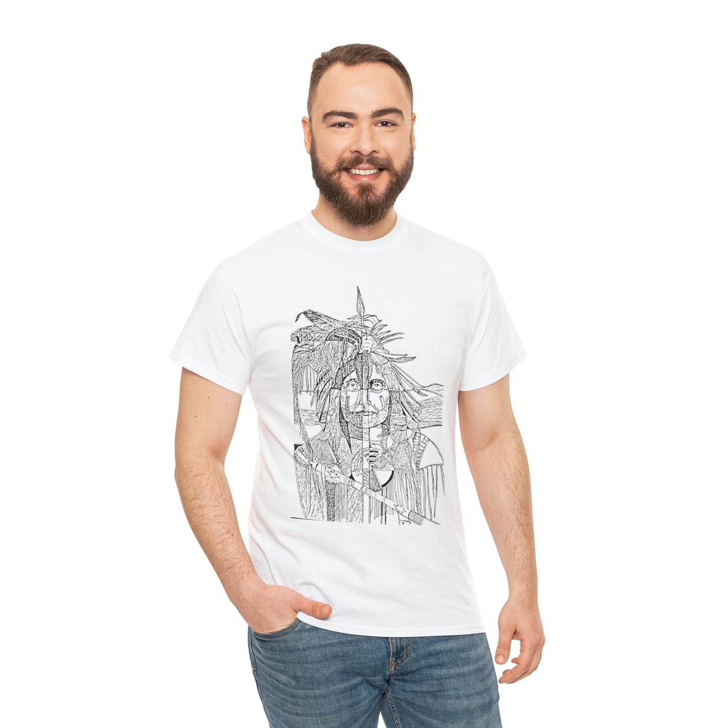 "Self Portrait Warrior" - Ron Schlenske - T-Shirt