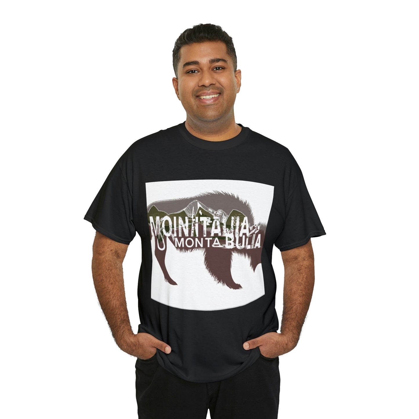 The wildlife in Montana consists of black bear, grizzly bear, elk, bison, moose, mule deer, white-tailed deer, pronghorn, mountain goat, bighorn sheep, cougar, gray wolf - T-shirt