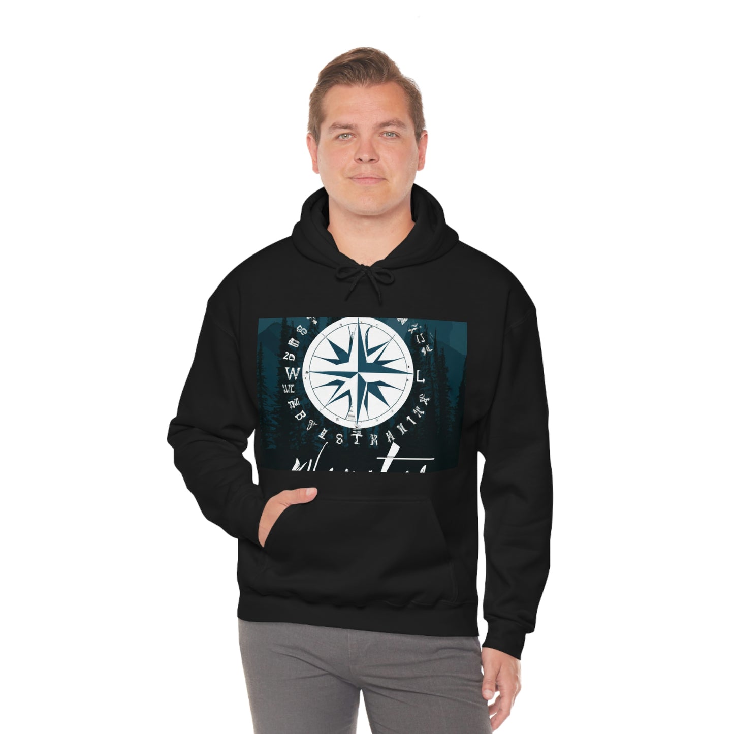 The phrase "Montana Wonderlust" pairs the idea of the adventure-filled "wanderlust" with the beautiful and wild landscape of the state of Montana. For visitors of the state, it evokes the desire to explore and experience - Hoodie