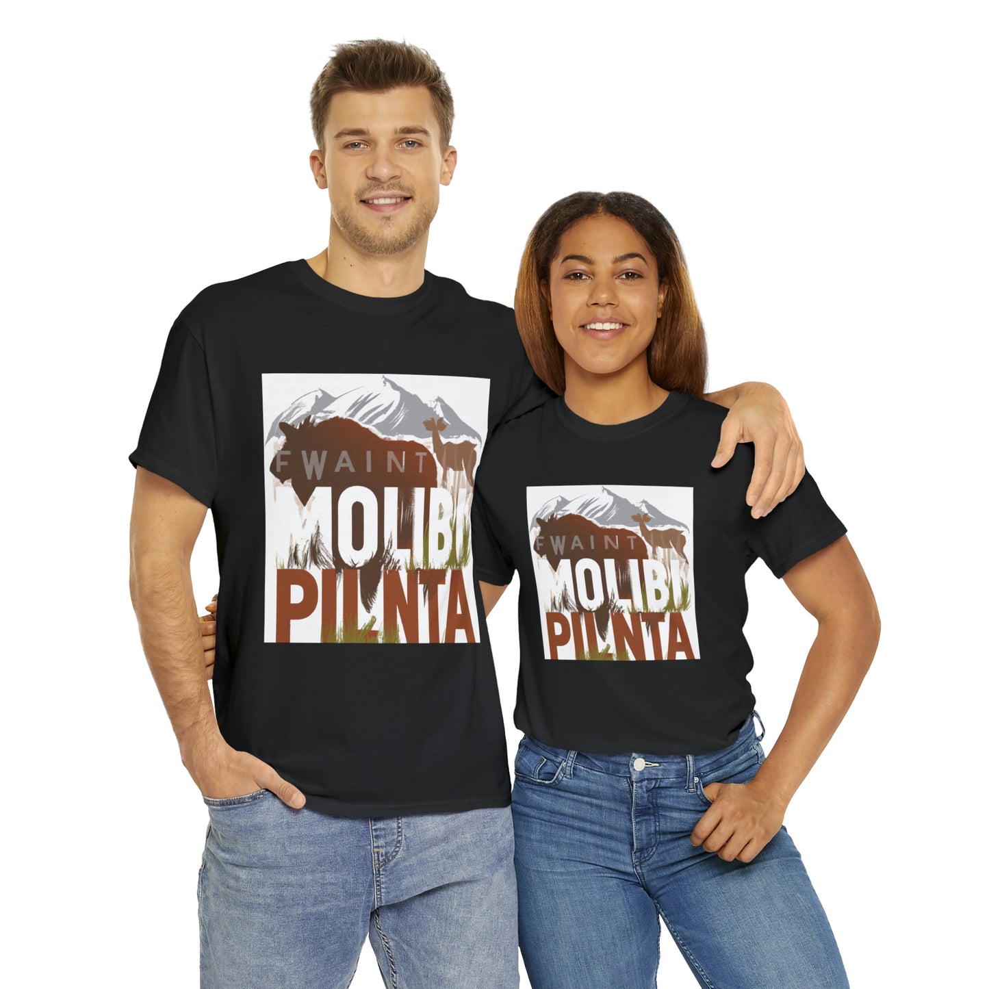 Montana's wildlife includes species of elk, deer, moose, pronghorn antelope, mountain goats and bighorn sheep, black bears, grizzly bears, mountain lions and wolves, bison, peregrine - T-shirt