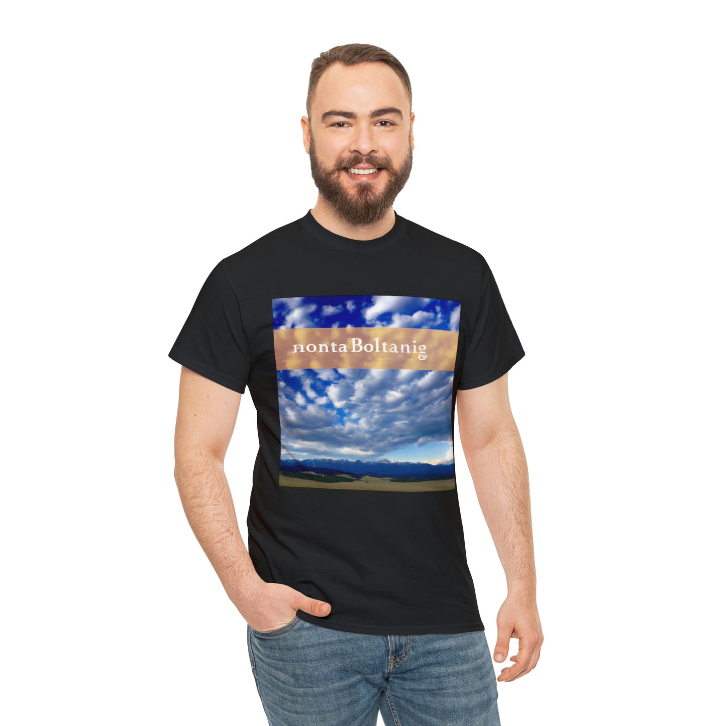 Big Sky Country is a nickname given to the US state of Montana. It is derived from the state's wide open spaces and views of its dramatic landscape. Montana is known for its majestic mountains, expansive plains, glimmering lakes and rivers - T-shirt