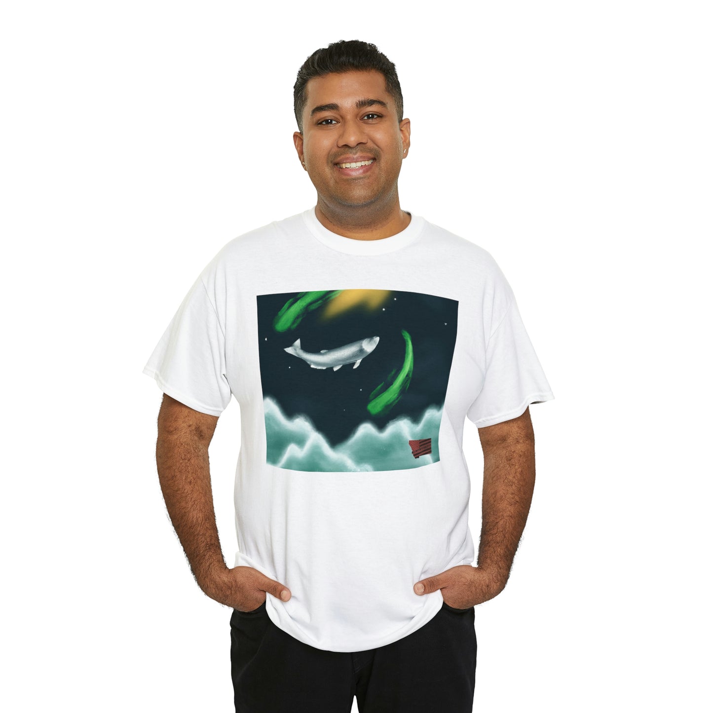 Blizzardfish – a hardy fish with bright yellow and blue stripes along its body and a stark white underbelly. It is native to cold waters and tolerates very low temperatures with ease. - Tshirt