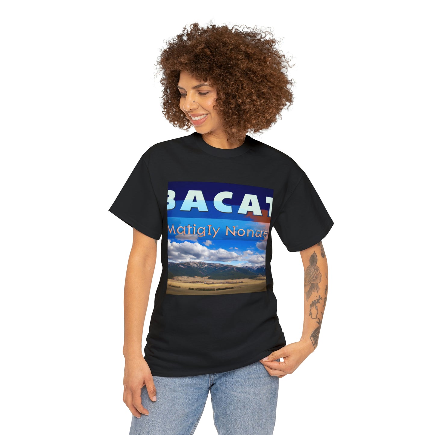 Big Sky Country is the nickname for the U.S. state of Montana. It is believed to have been given the nickname due to its wide open spaces, majestic mountain ranges, and famous big, open sky. - T-shirt