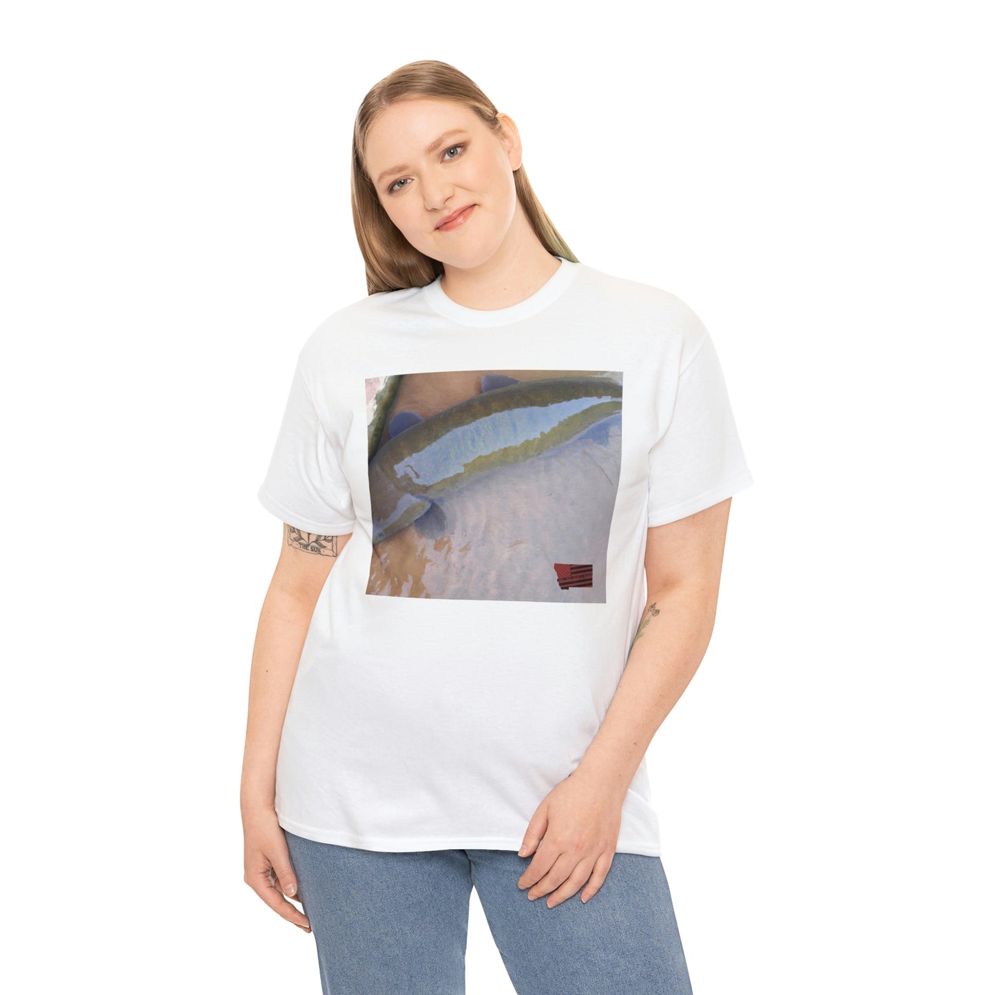 Gloaming Ghost Fish, a silvery-gray nocturnal species with white stripes across its body and telescopic eyes for improved night vision. - Tshirt