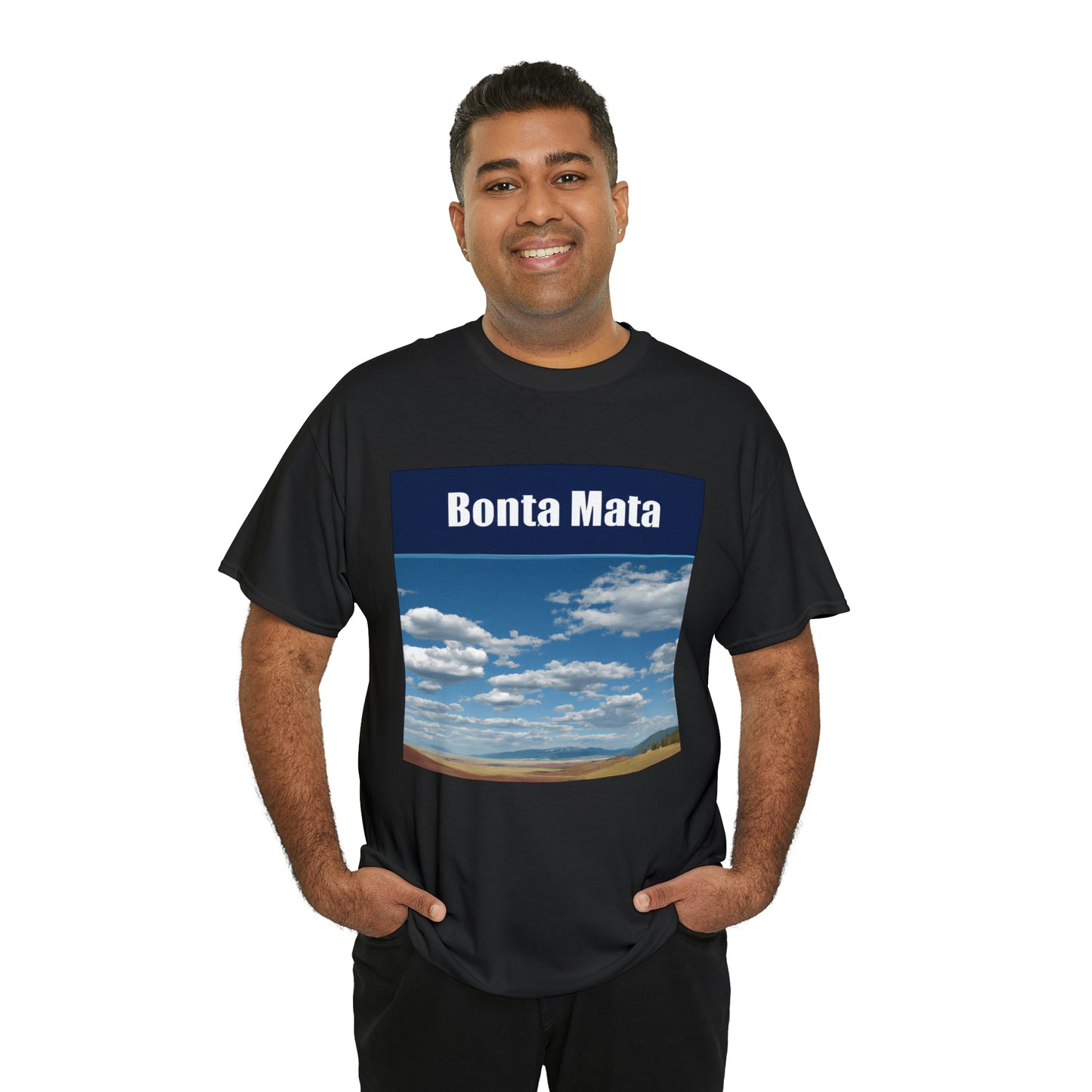 "

Montana is commonly referred to as "Big Sky Country" because of its dramatic, expansive sky. This phrase has come to be closely associated with the state due to its big, beautiful, and blue sky. The wide-open landscape - T-shirt