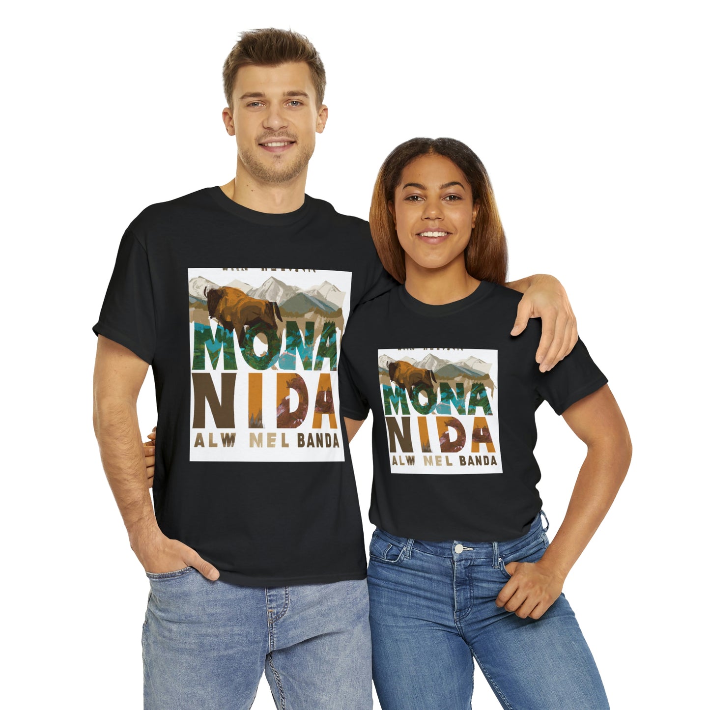 Montana's wildlife is diverse and abundant. Popular game animals in Montana include elk, bighorn sheep, mule deer, white-tailed deer, pronghorn, black bear, bison, moose, mountain goats, and - T-shirt