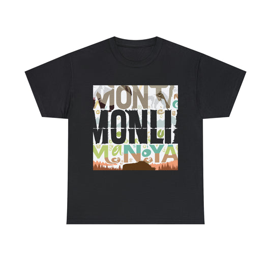 Montana wildlife is diverse, with over 600 species of native wildlife and many more that migrate through the state. The state is home to several species of mammal, including elk, bison, deer, lynx, and wolves, as - T-shirt