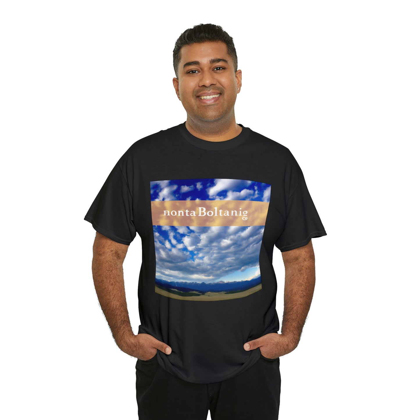 Big Sky Country is a nickname given to the US state of Montana. It is derived from the state's wide open spaces and views of its dramatic landscape. Montana is known for its majestic mountains, expansive plains, glimmering lakes and rivers - T-shirt