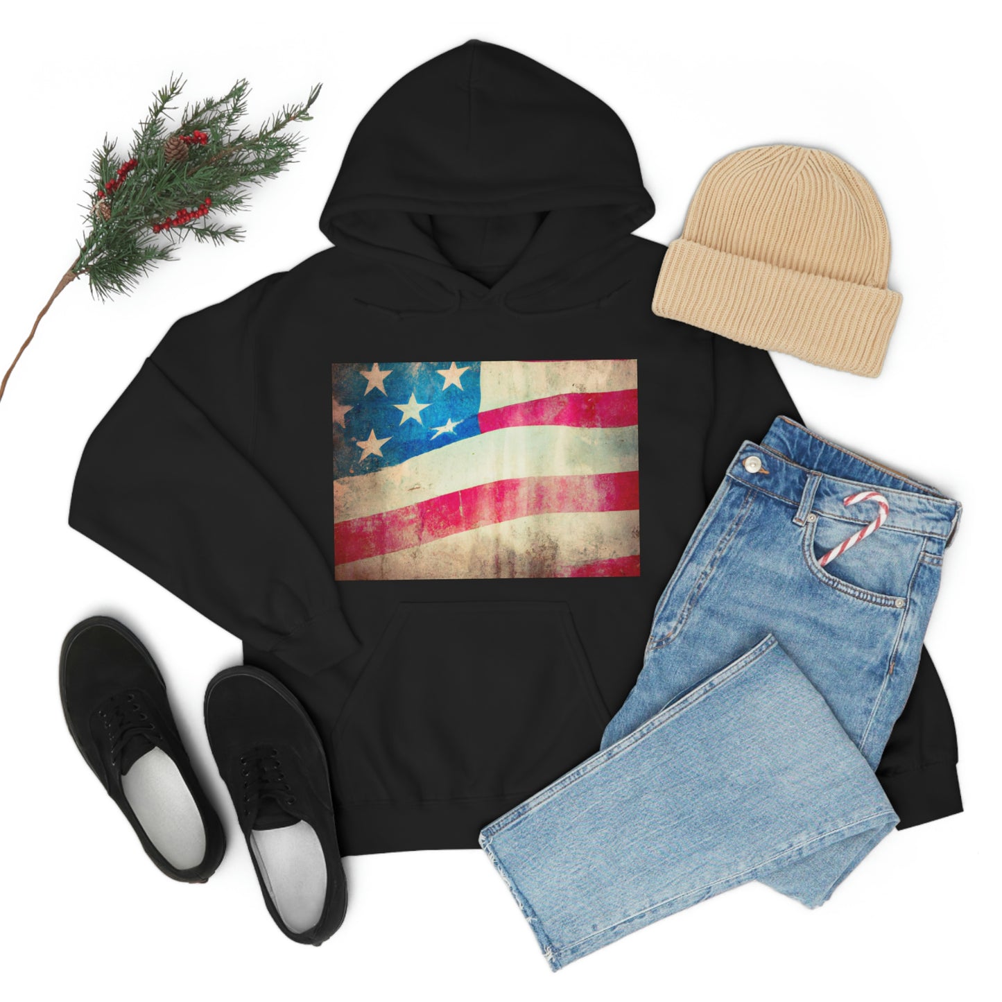 "My American flag carries my greatest wish––that we never forget the sacrifices of those who fought so hard to make it continue to wave." - Loretta Bolden Reese - Hoodie